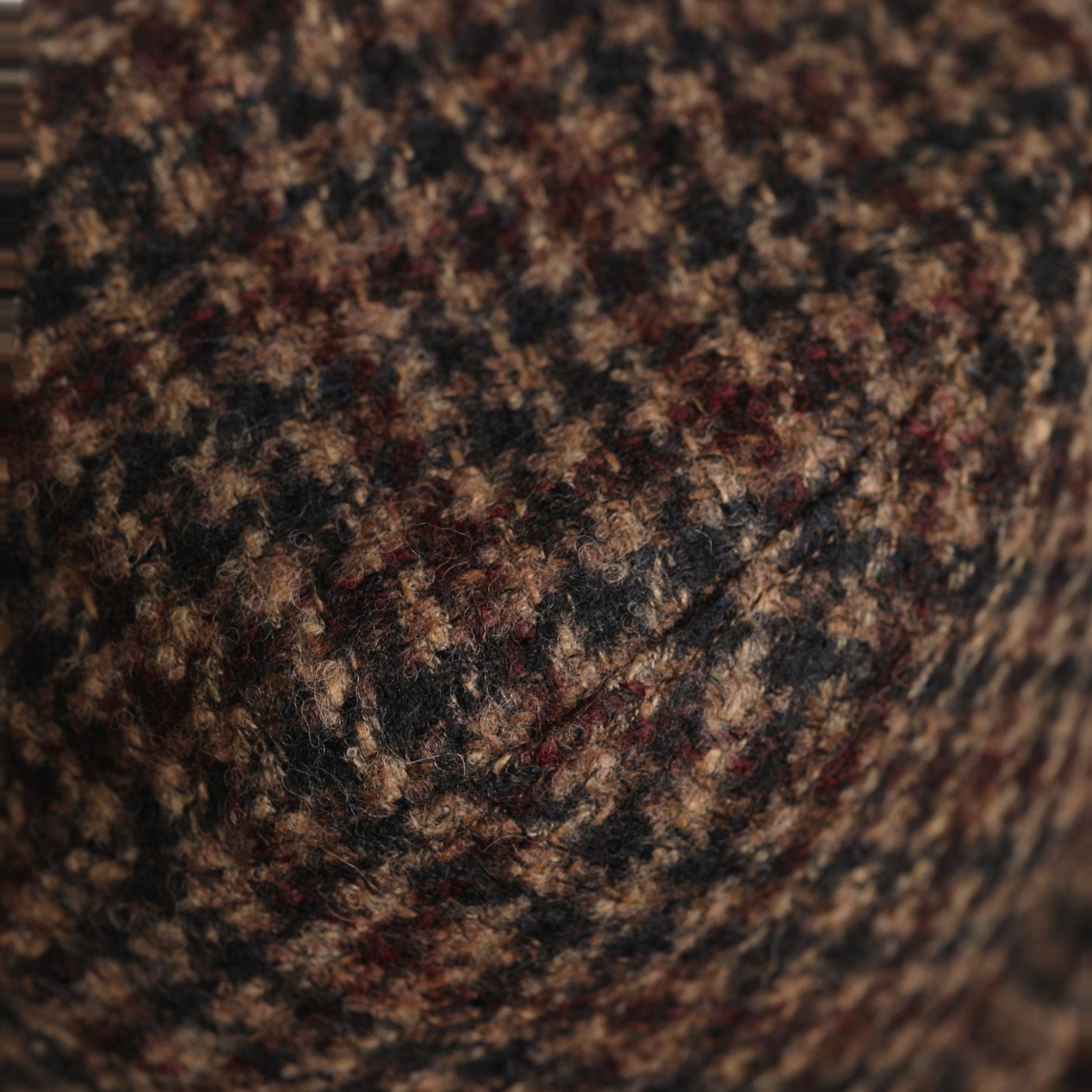 Dolce & Gabbana Brown Checkered Wool Tweed Fedora Capello Hats