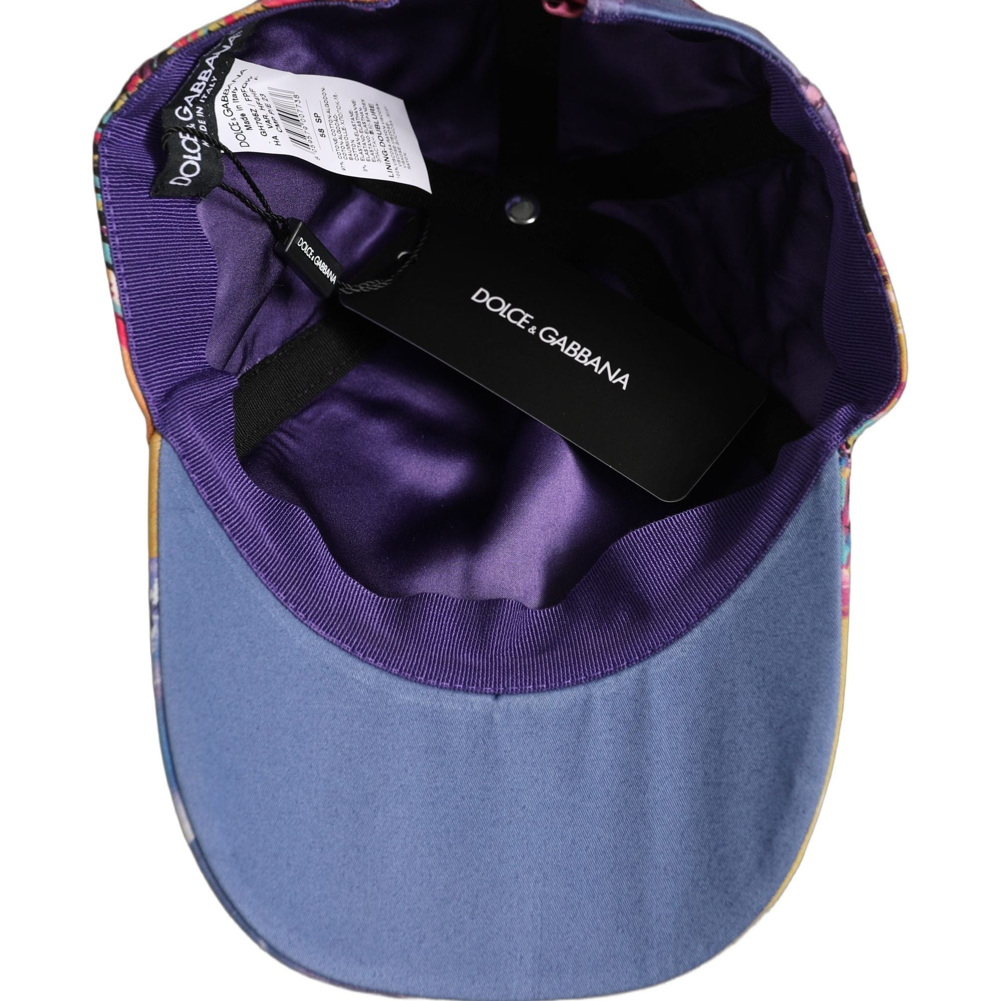 Dolce & Gabbana Multicolor Tropical Themed Baseball Capello Hat