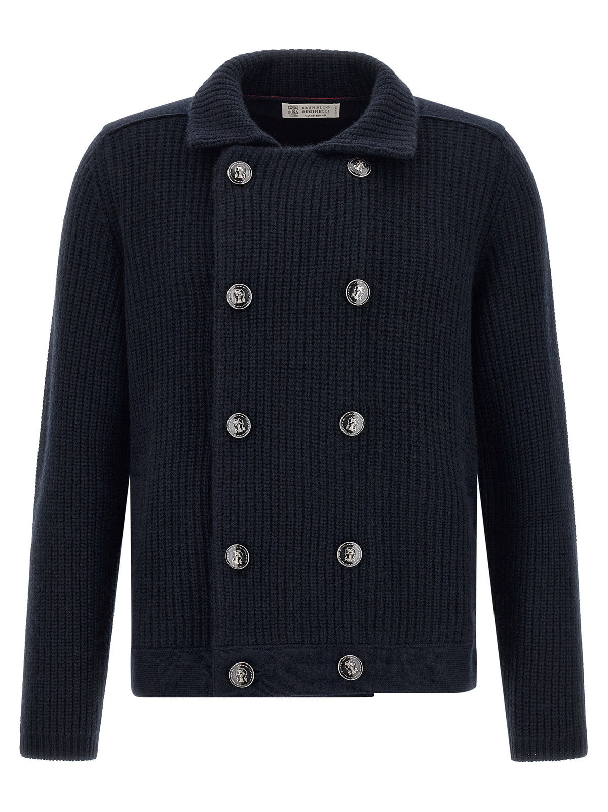 Brunello Cucinelli Blue Cashmere Cardigan