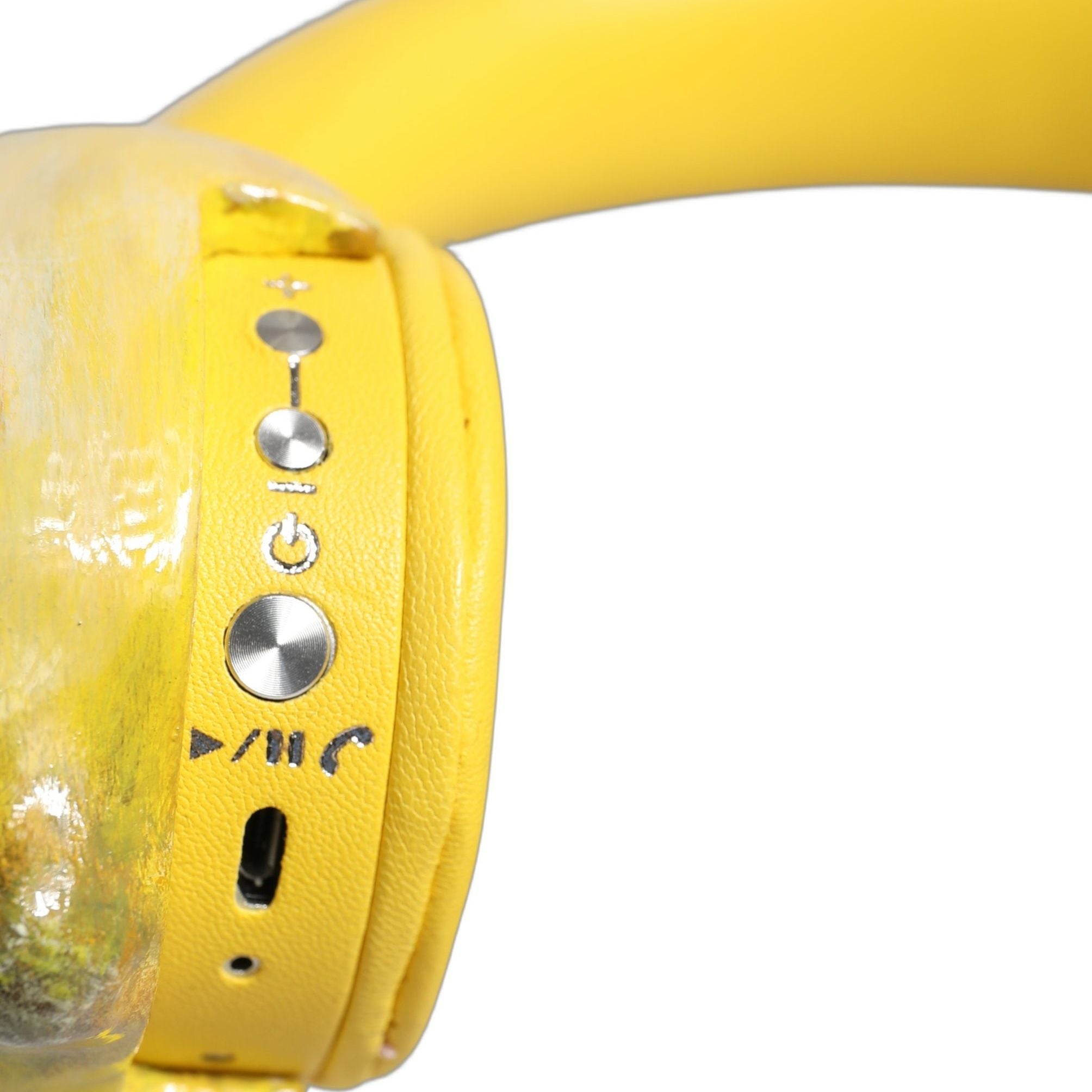 Dolce & Gabbana Yellow Vibrant Lemon Leather Headset Headphones