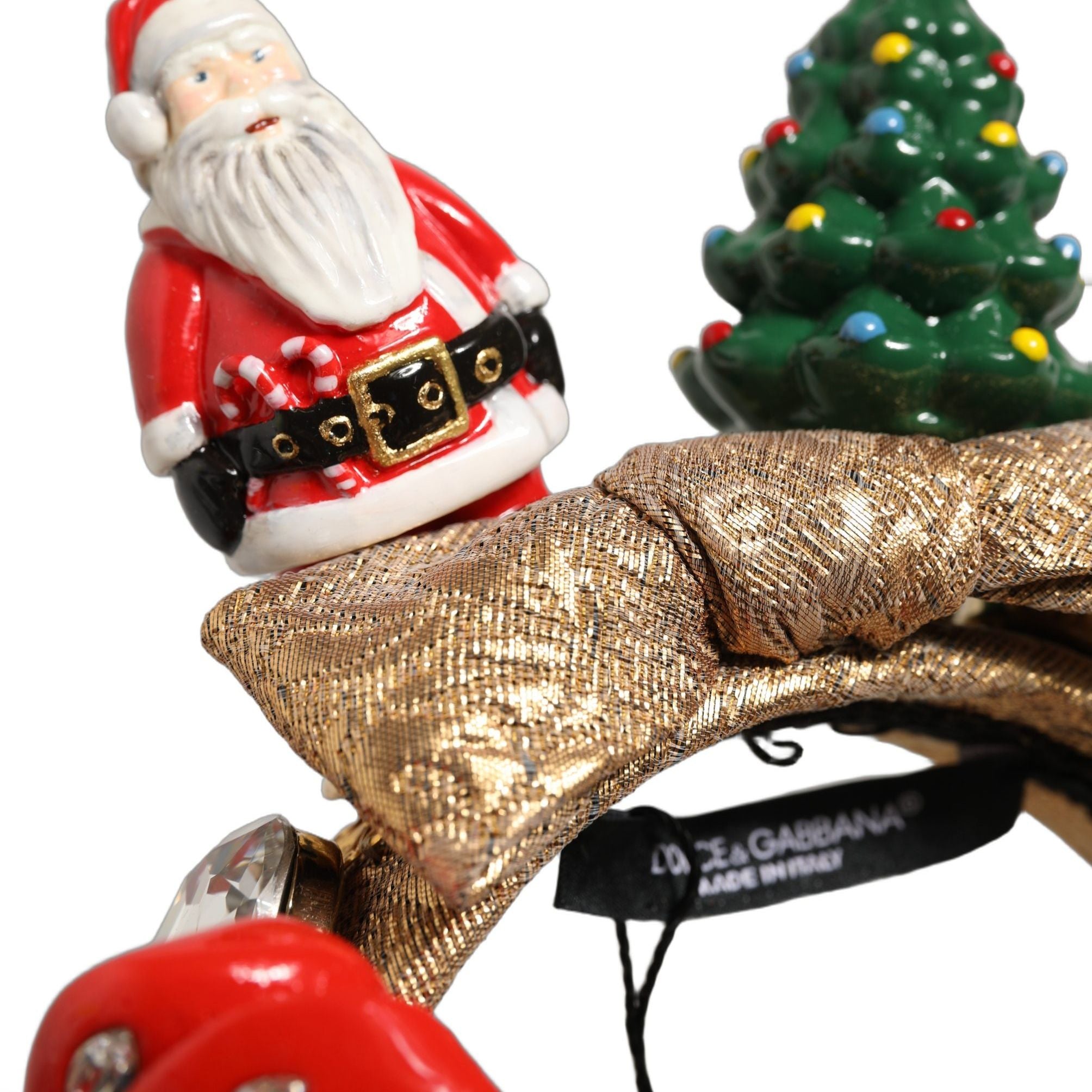 Dolce & Gabbana Multicolor Glittery Christmas Themed Headwear Headband