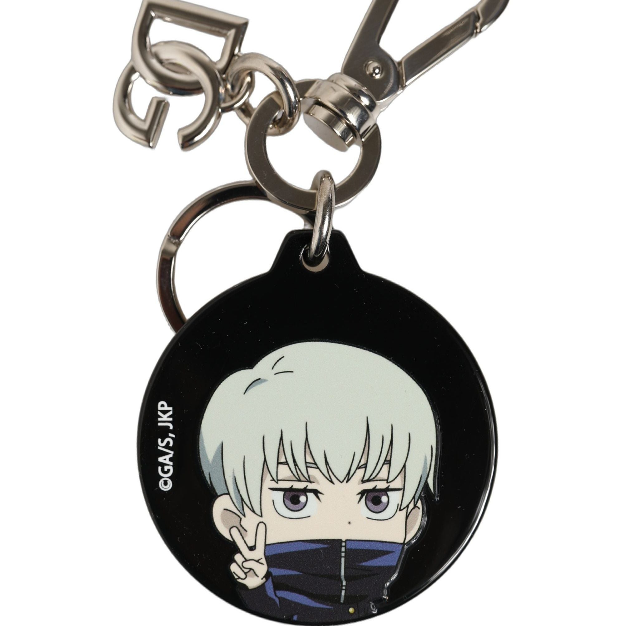 Dolce & Gabbana Black Kaisen Toge Inumaki Charm Metal Keychain Keyring