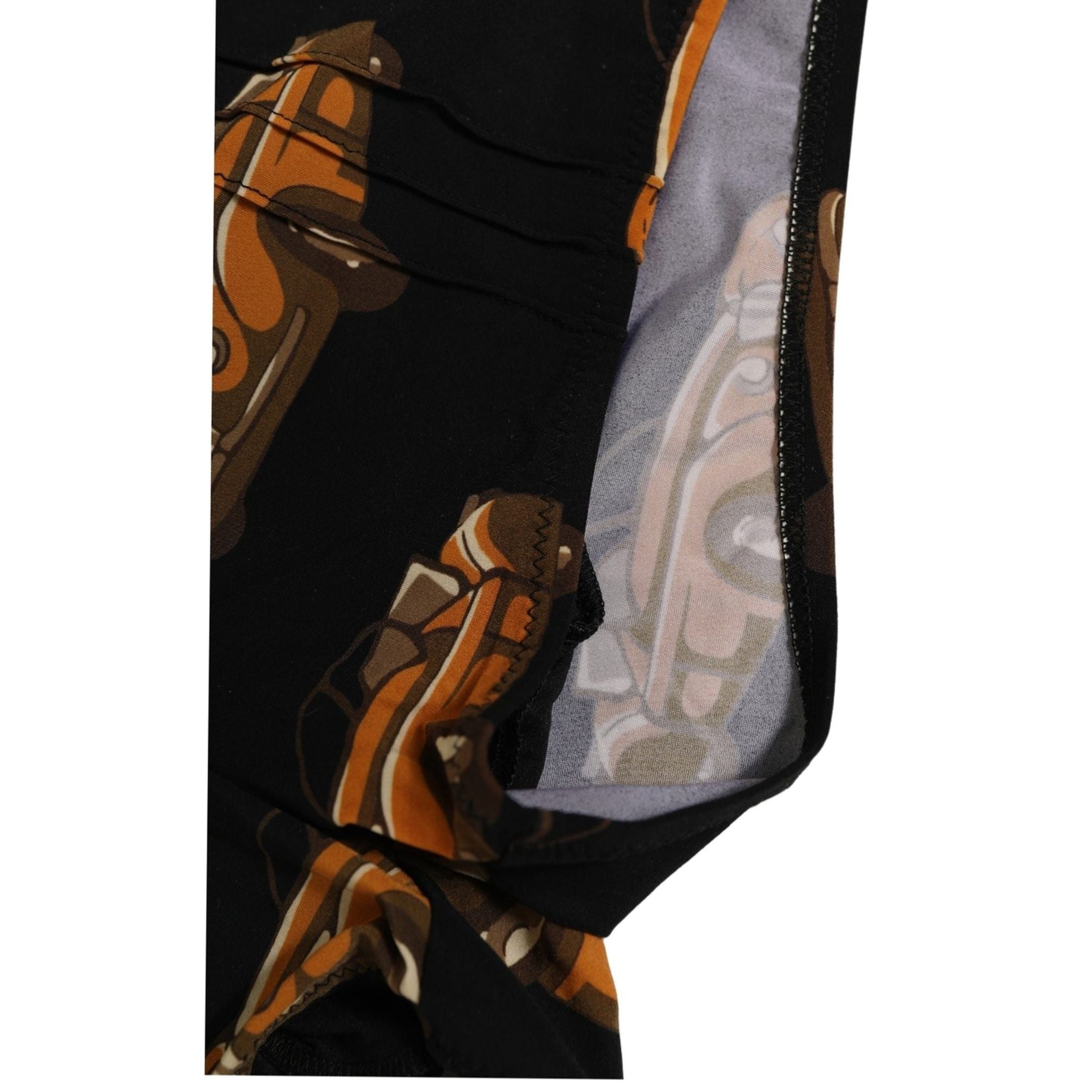 Dolce & Gabbana Black Car Print Swim Trunk Beachwear Swimwear