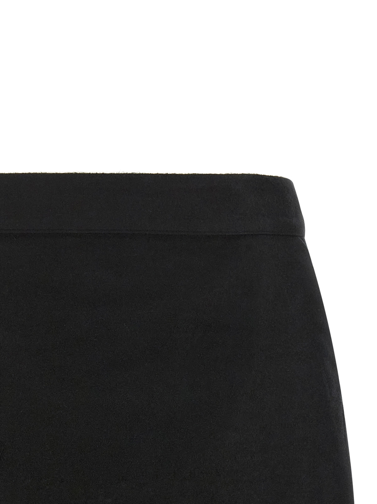 Rick Owens Black Ramie Long Skirt