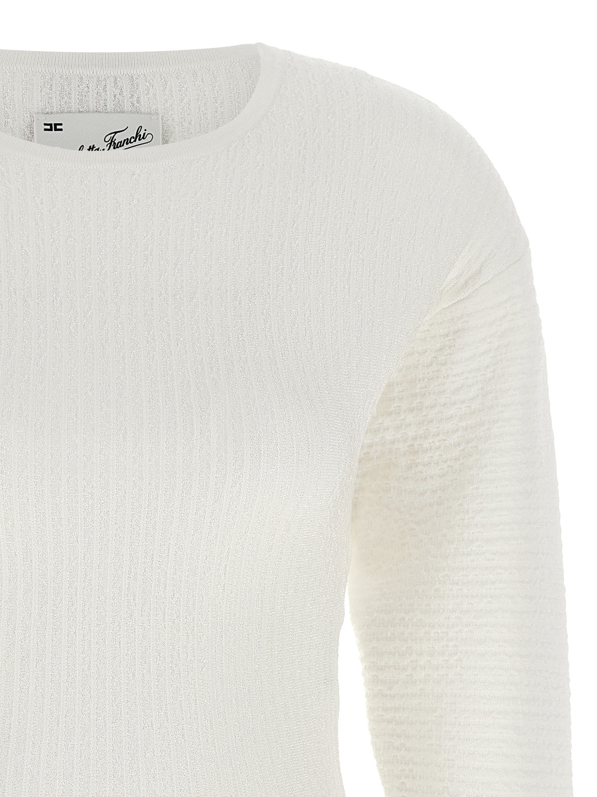 Elisabetta Franchi White Viscose Short Dress