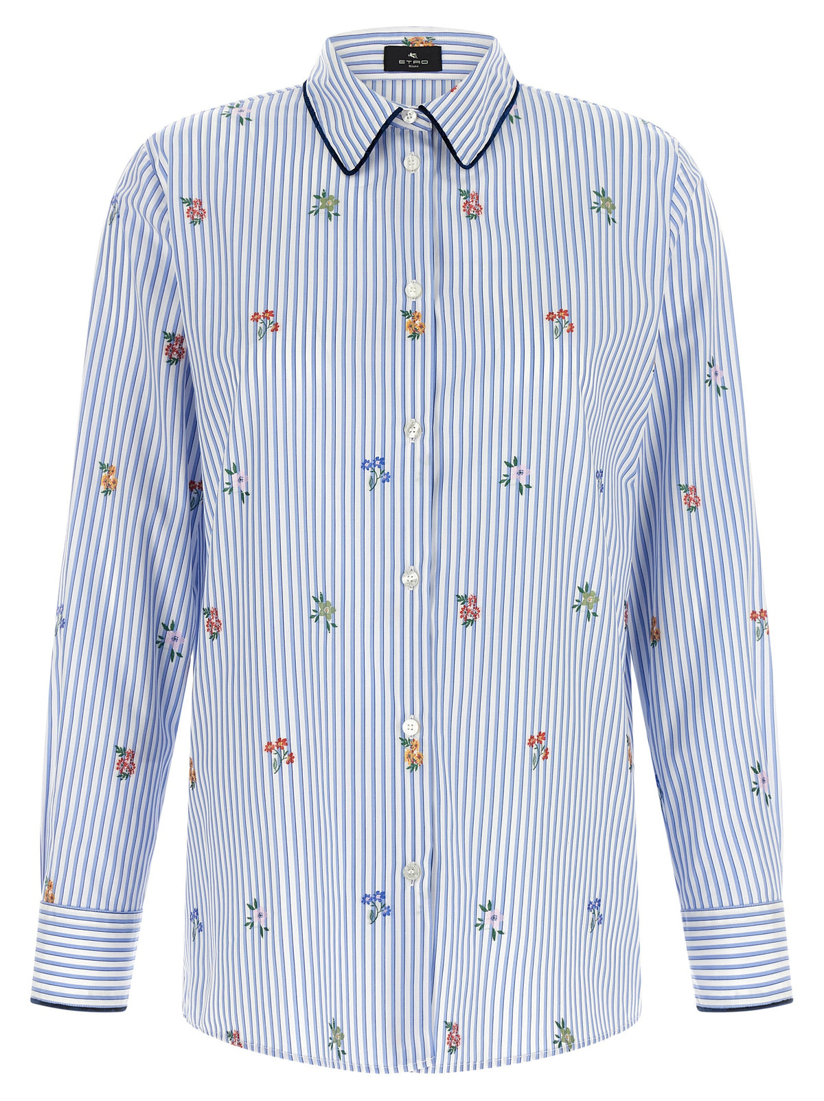Etro Blue Cotton Blouse