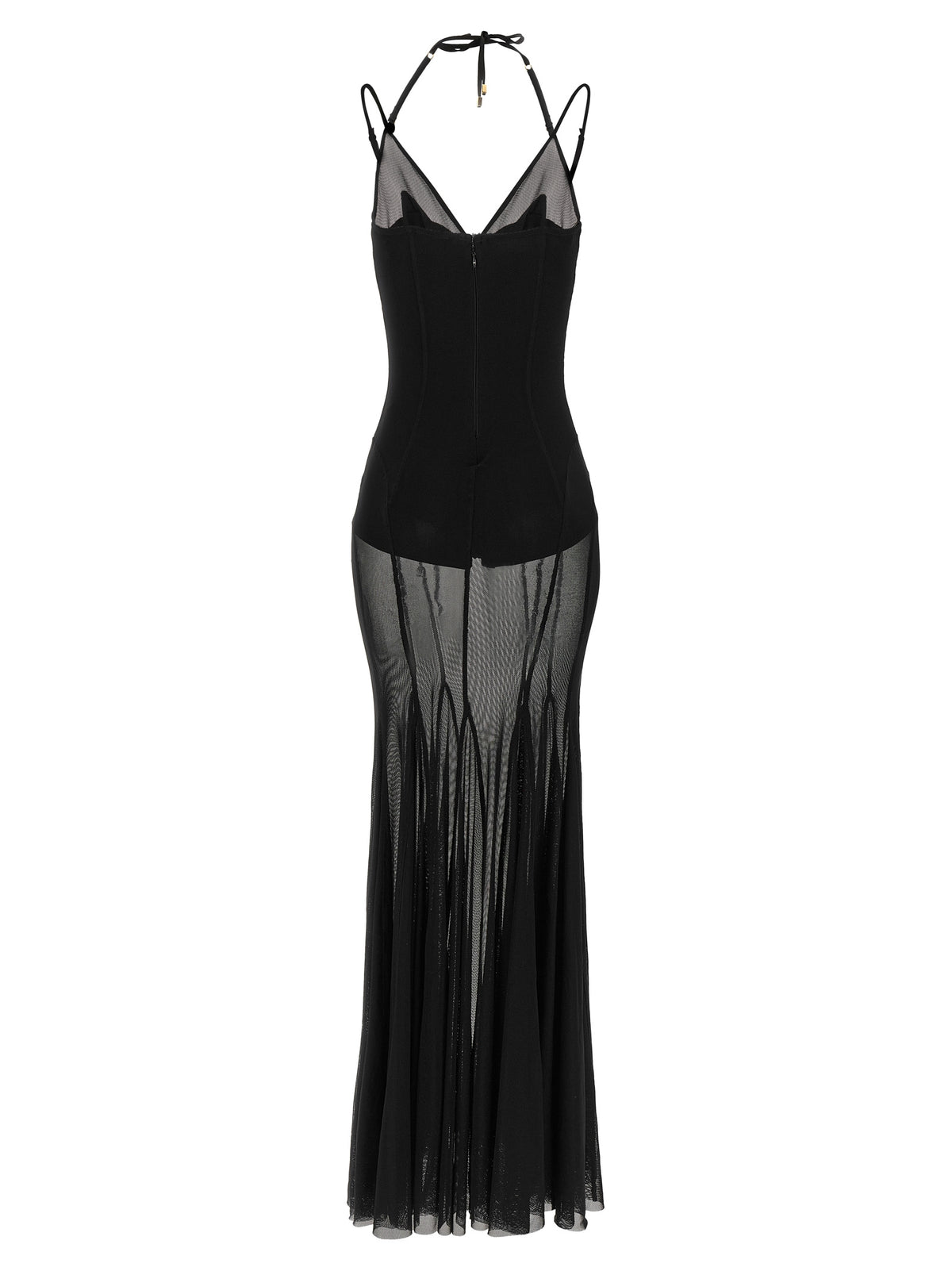 Elisabetta Franchi Black Polyamide Long Dress