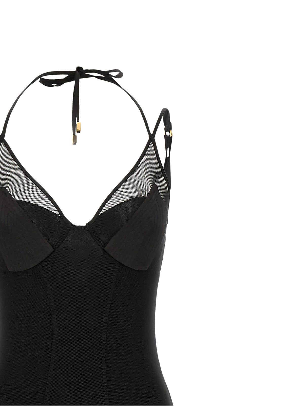 Elisabetta Franchi Black Polyamide Long Dress