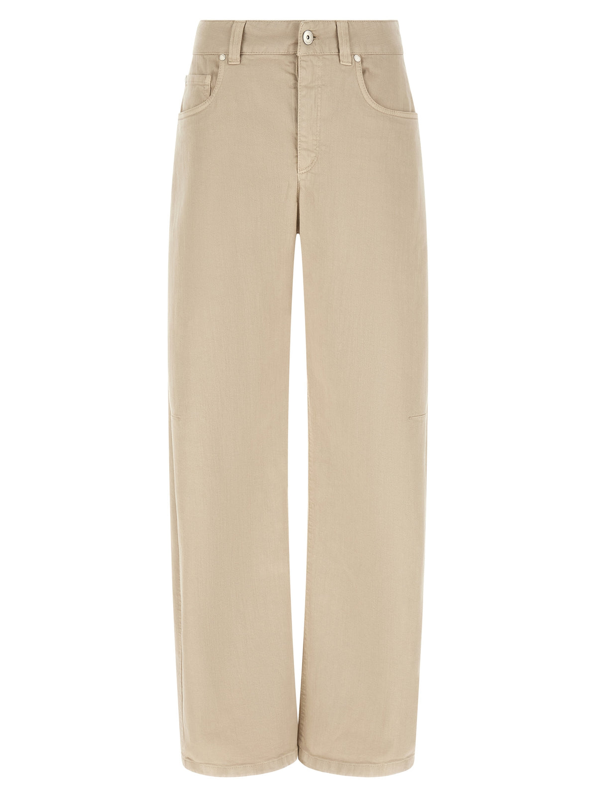 Brunello Cucinelli Beige Cotton Casual Pants