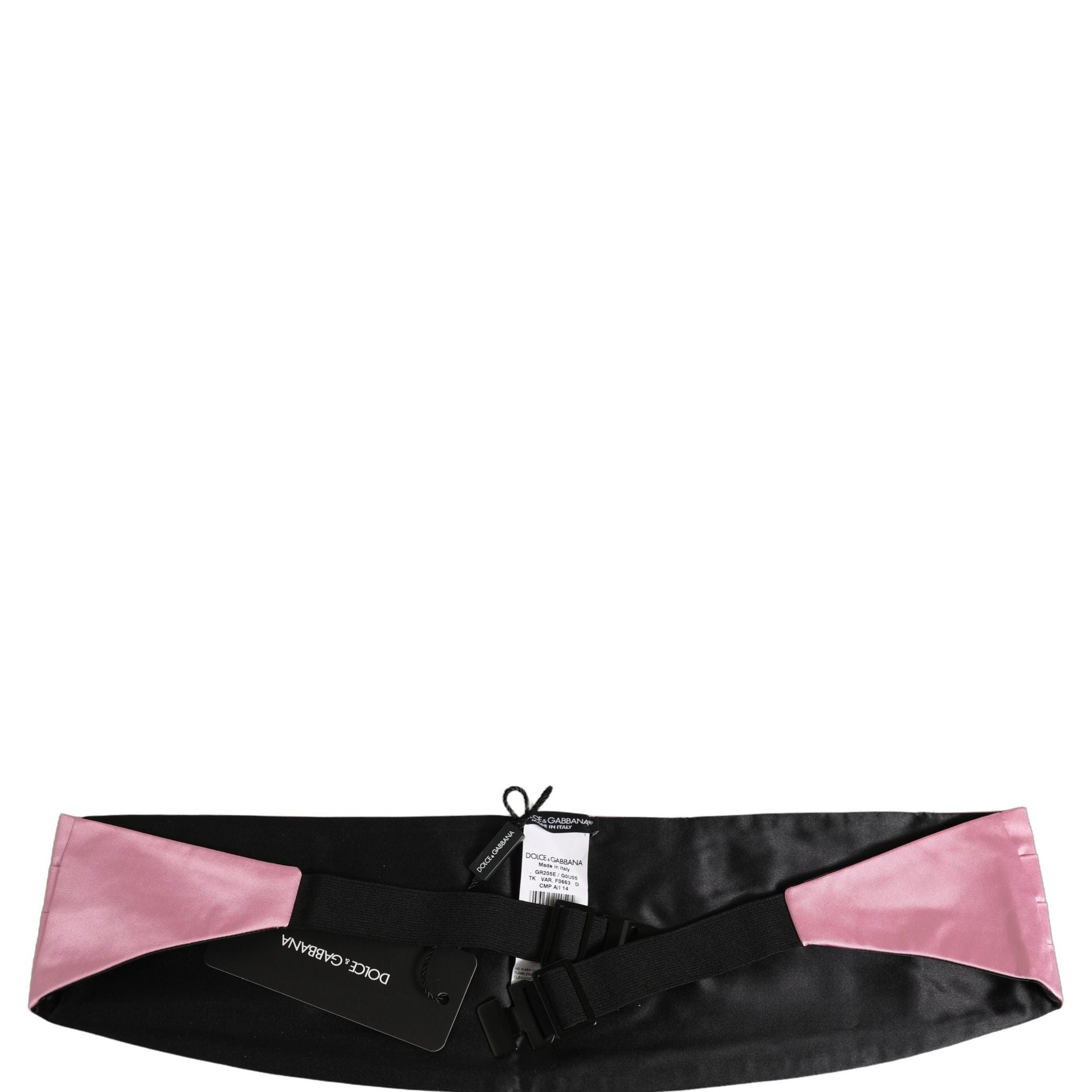 Dolce & Gabbana Pink Men 100% Silk Belt Waist Cummerbund