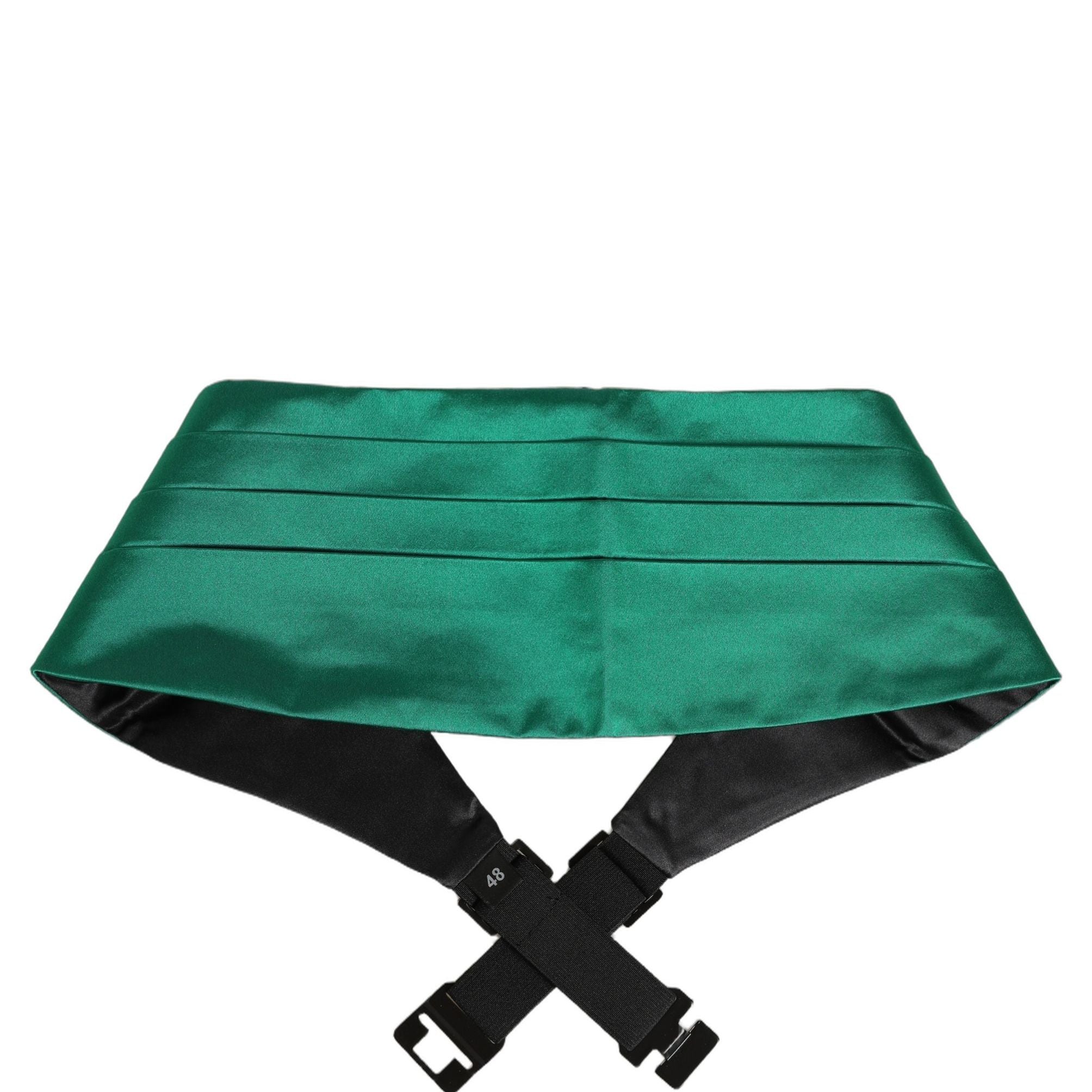 Dolce & Gabbana Green Men 100% Silk Belt Waist Cummerbund