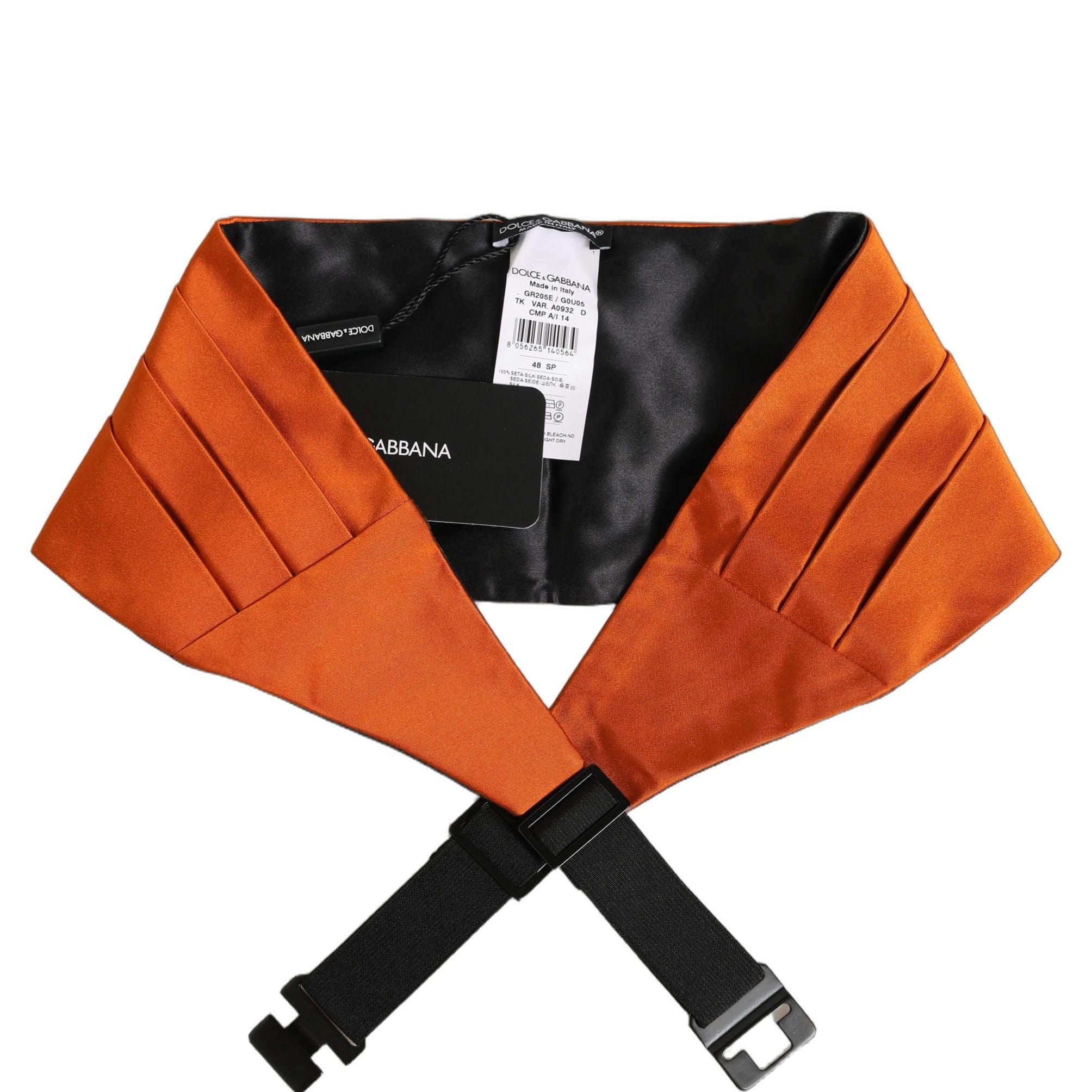 Dolce & Gabbana Orange 100% Silk Belt Waist Cummerbund