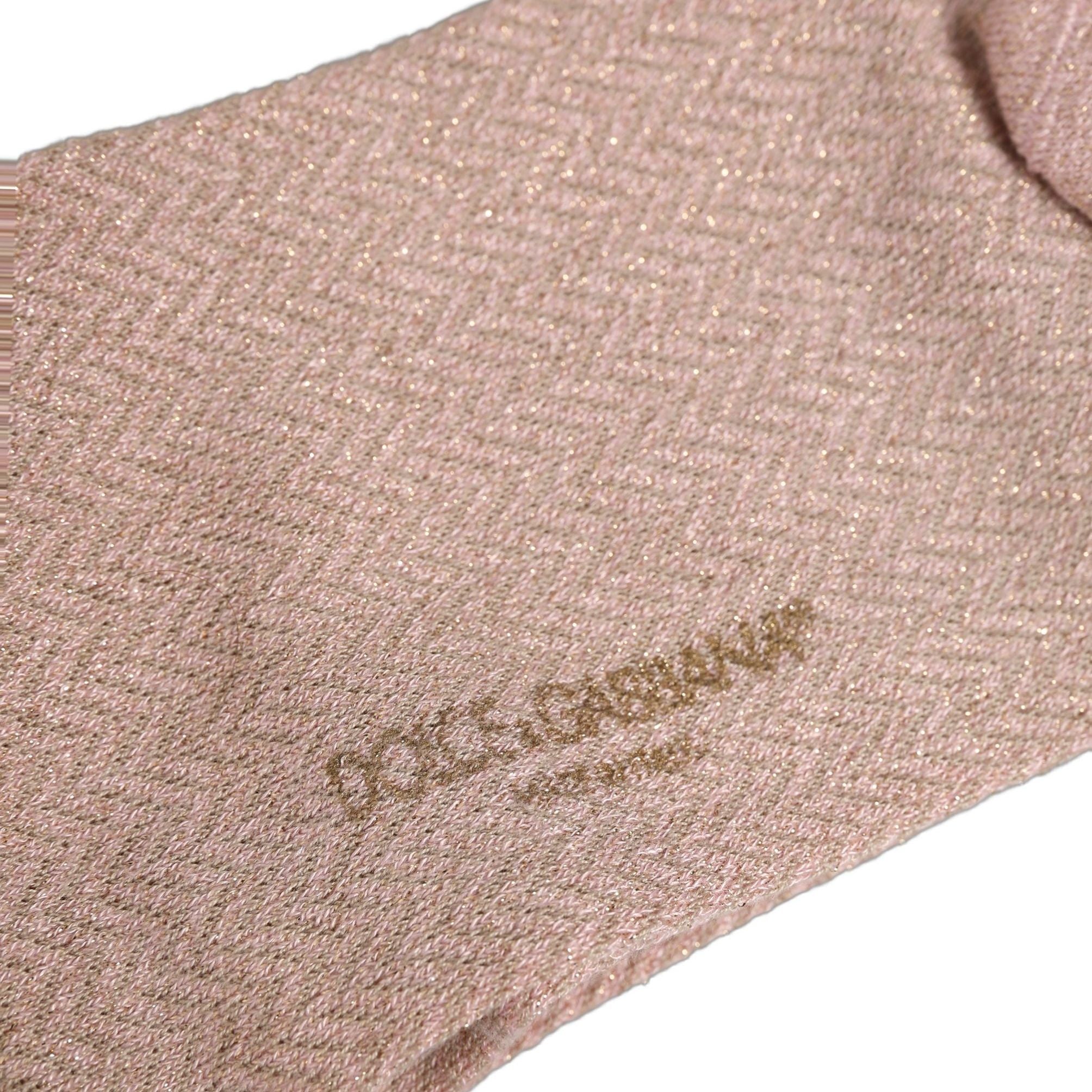 Dolce & Gabbana Light Pink Viscose Over The Calf Accessory Socks