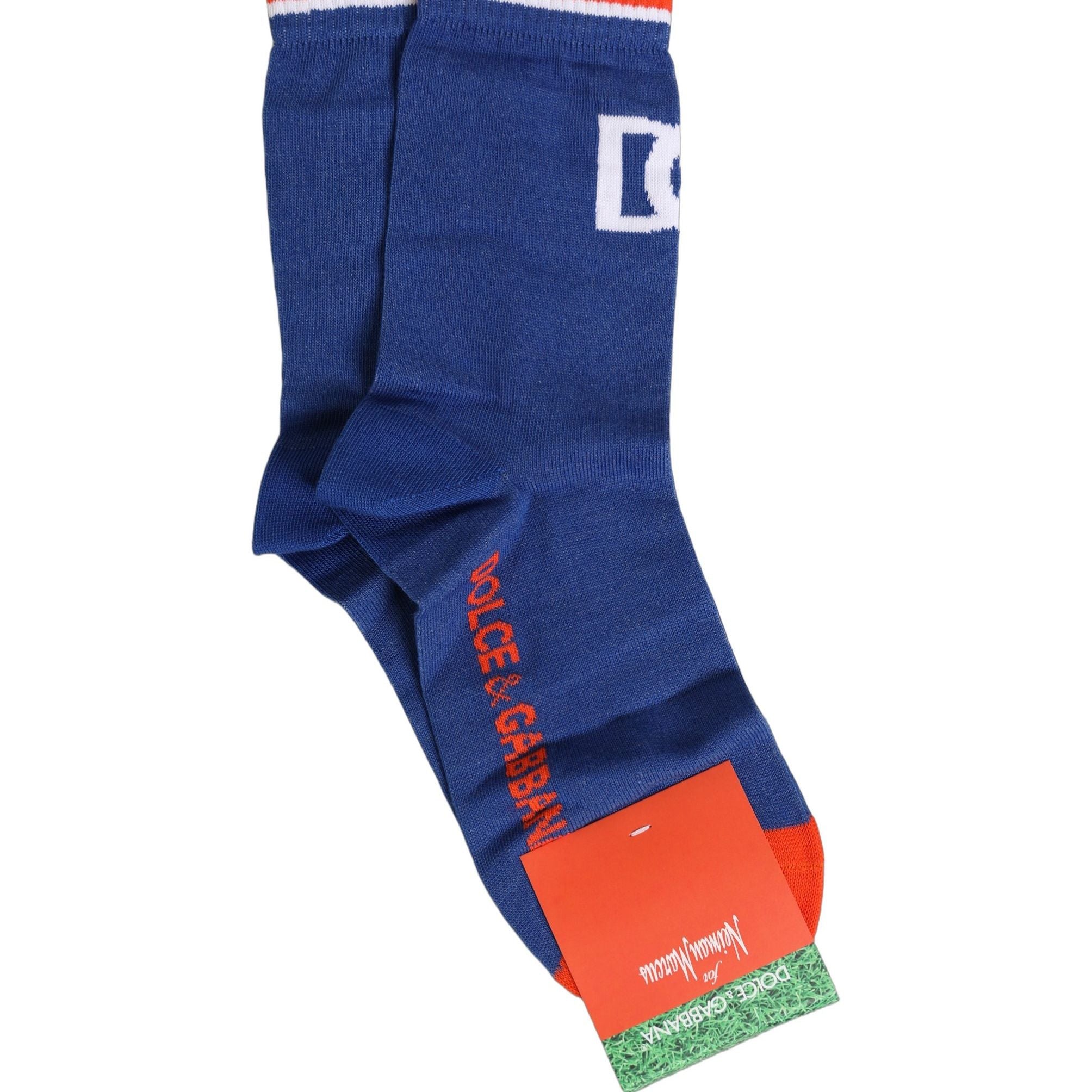 Dolce & Gabbana Men Multicolor Cotton Mid Calf Accessory Socks