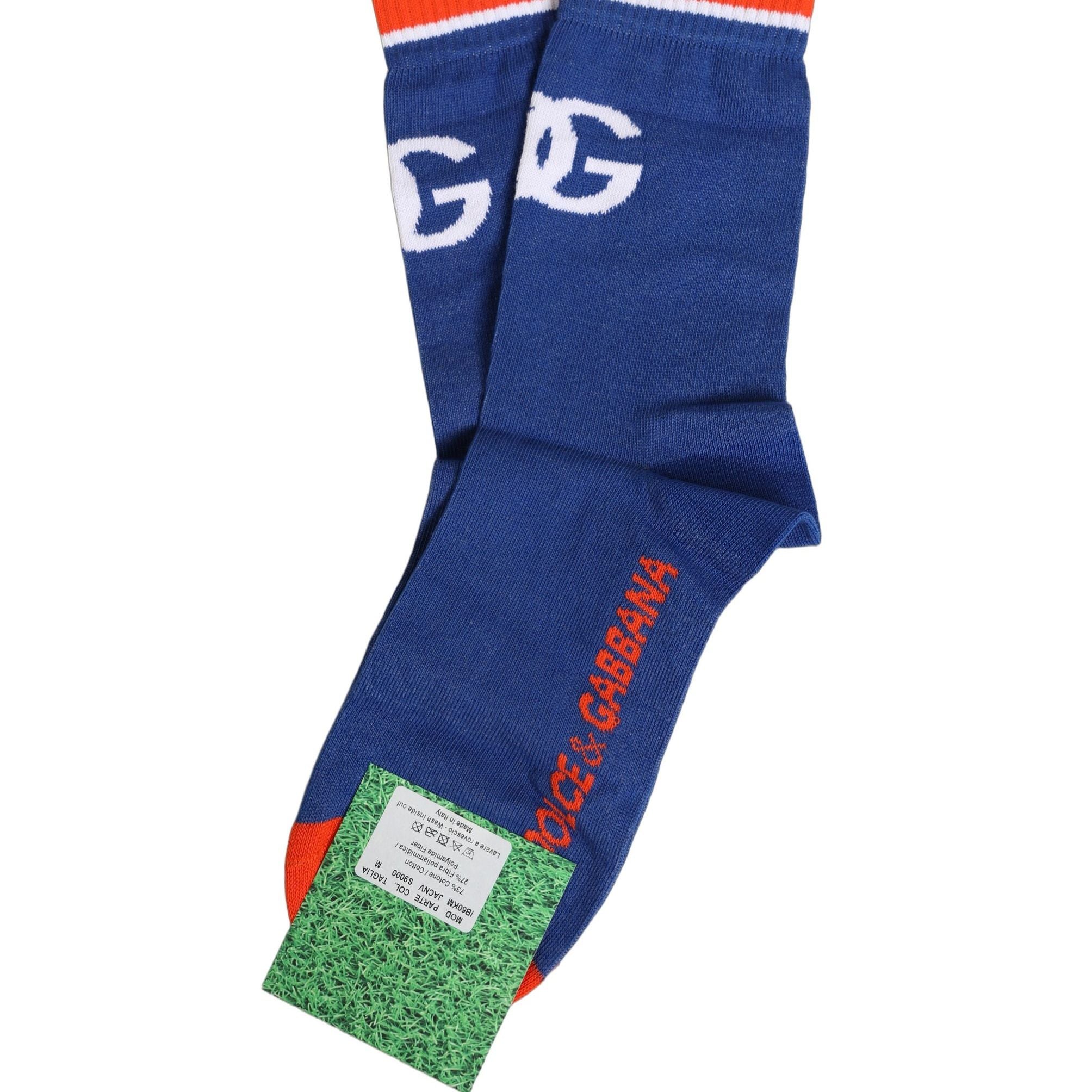 Dolce & Gabbana Men Multicolor Cotton Mid Calf Accessory Socks