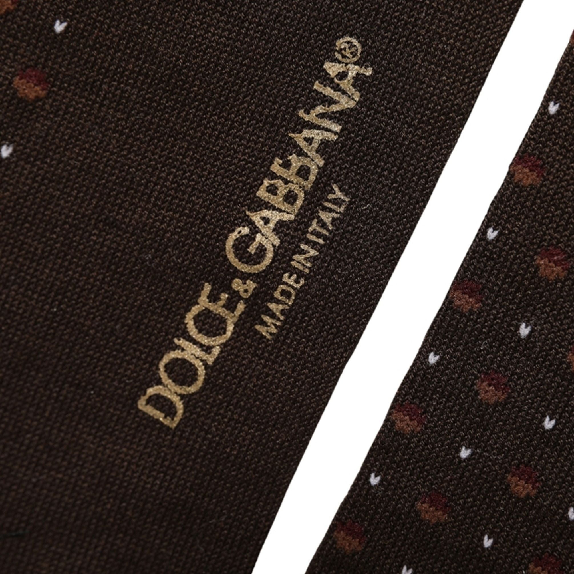Dolce & Gabbana Burgundy Polka Dot Over The Calf Accessory Socks