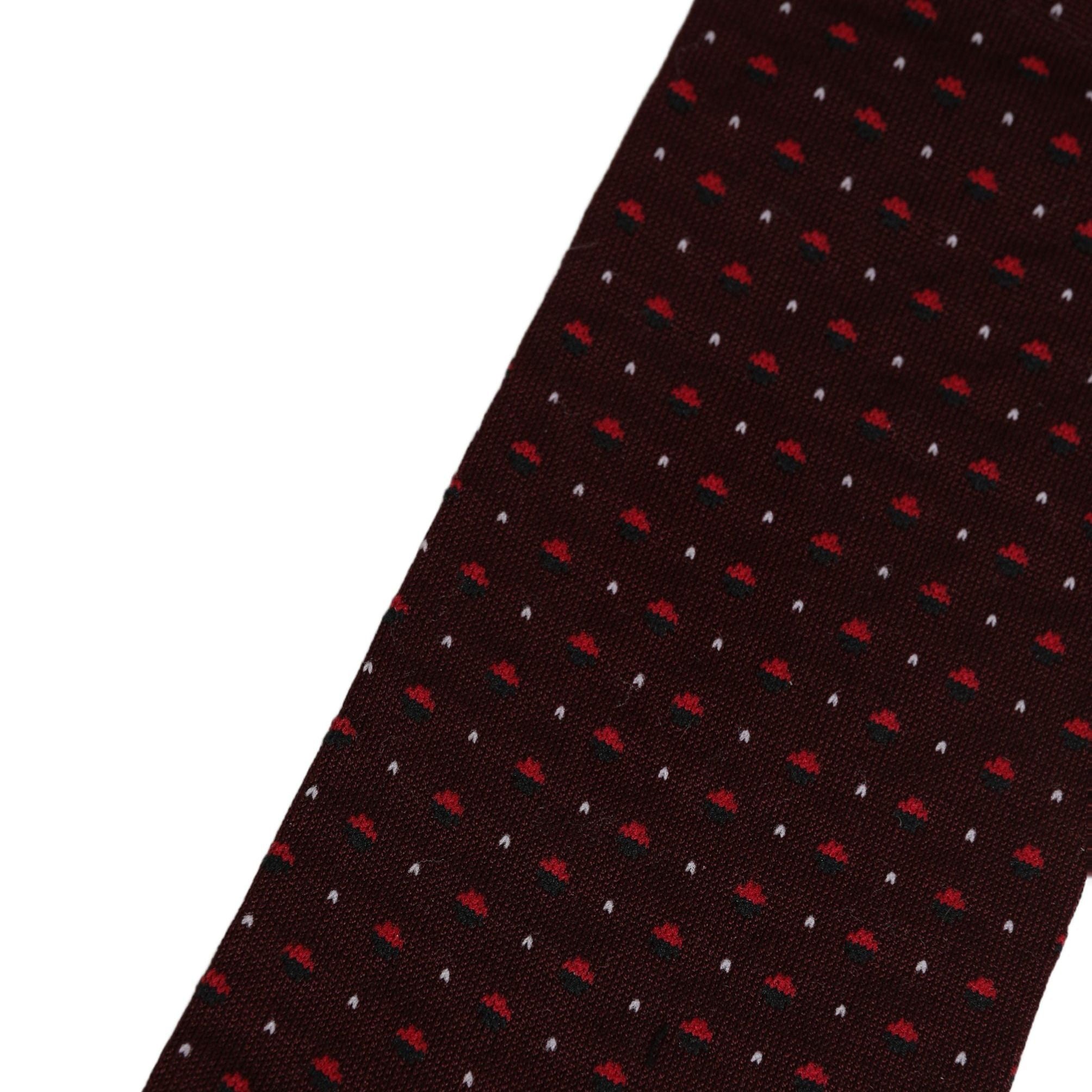 Dolce & Gabbana Burgundy Polka Dot Over The Calf Accessory Socks