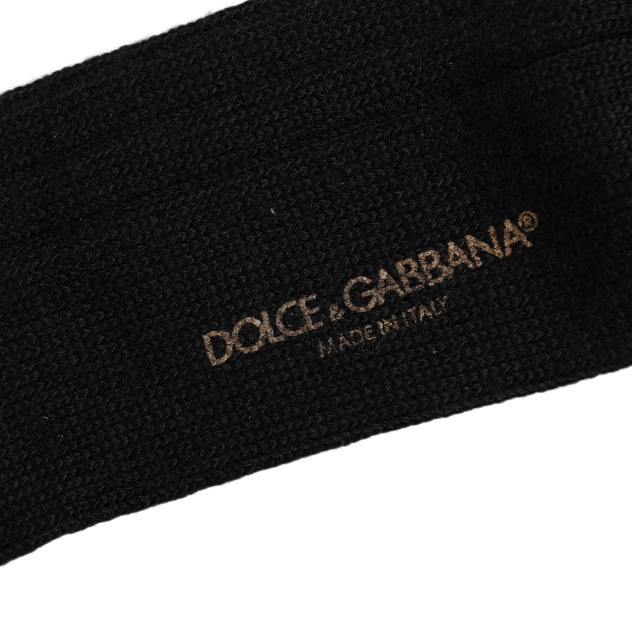 Dolce & Gabbana Black DG Logo Print Over The Calf Accessory Socks