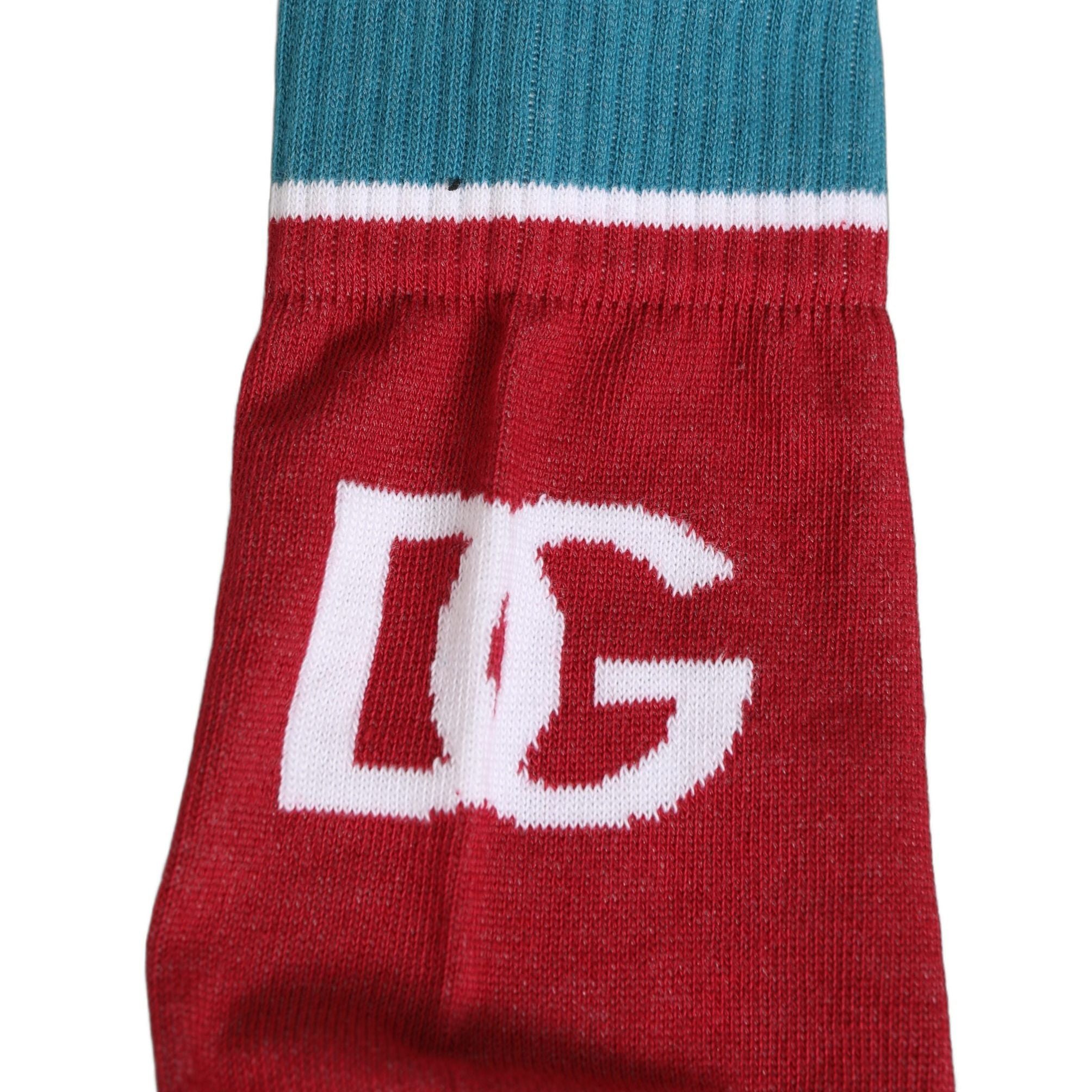 Dolce & Gabbana Men Multicolor Cotton Mid Calf Accessory Socks