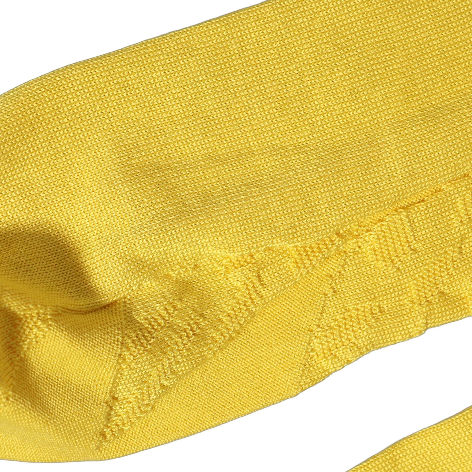 Dolce & Gabbana Men Yellow 100% Silk Mid Calf Accessory Socks