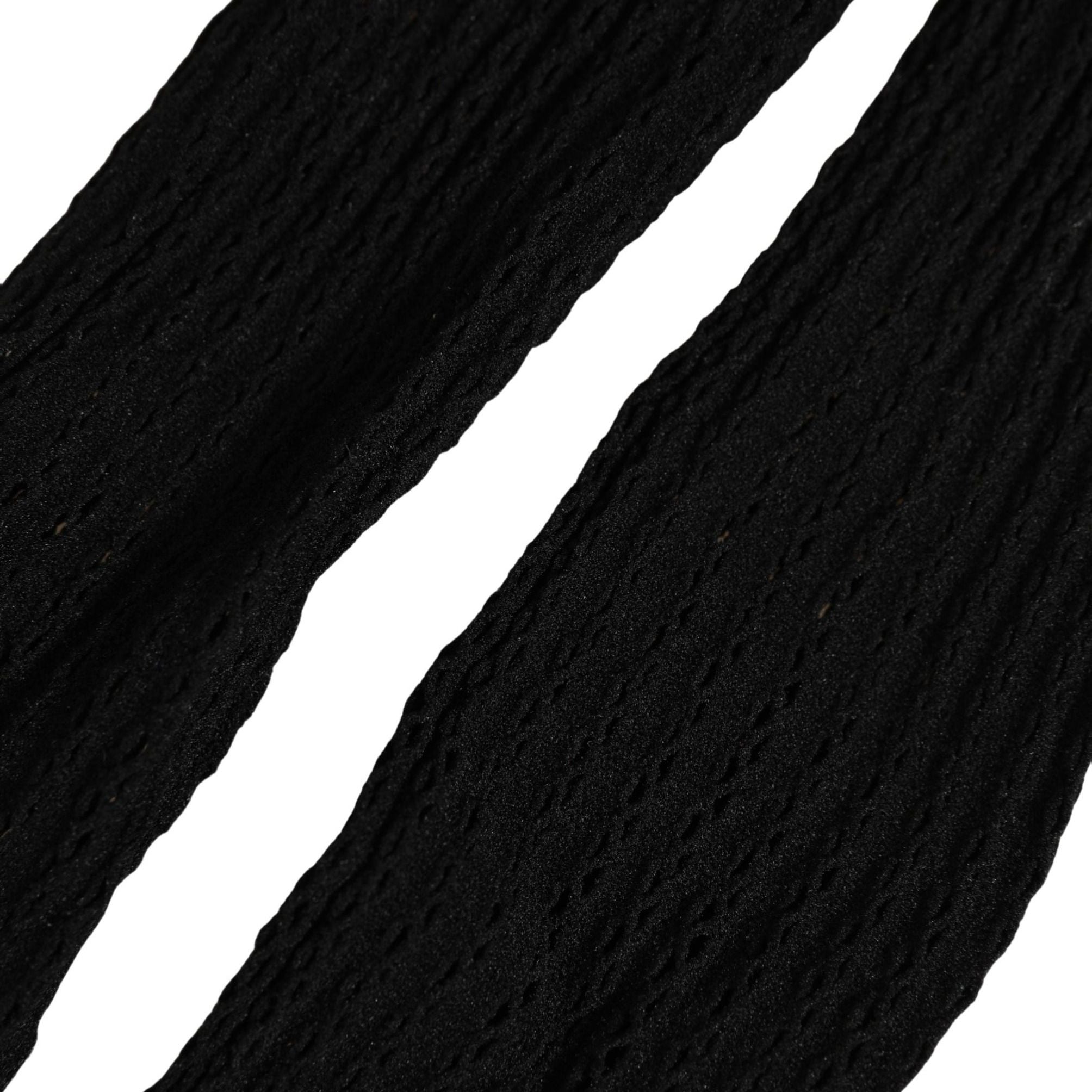 Dolce & Gabbana Black Nylon Logo Calf Long Women Accessory Socks