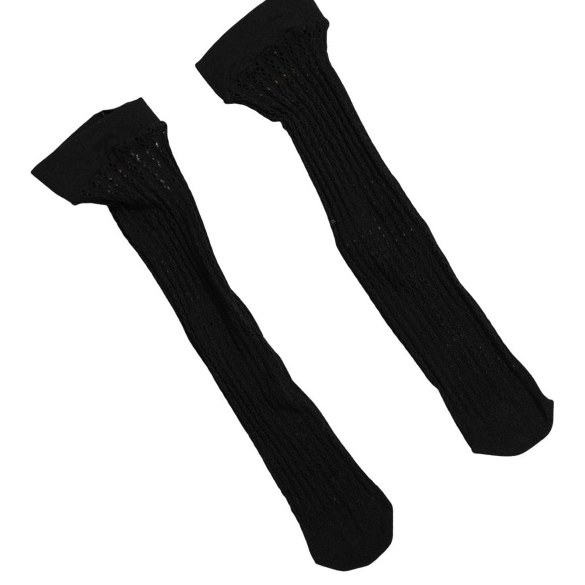 Dolce & Gabbana Black Nylon Logo Calf Long Women Accessory Socks