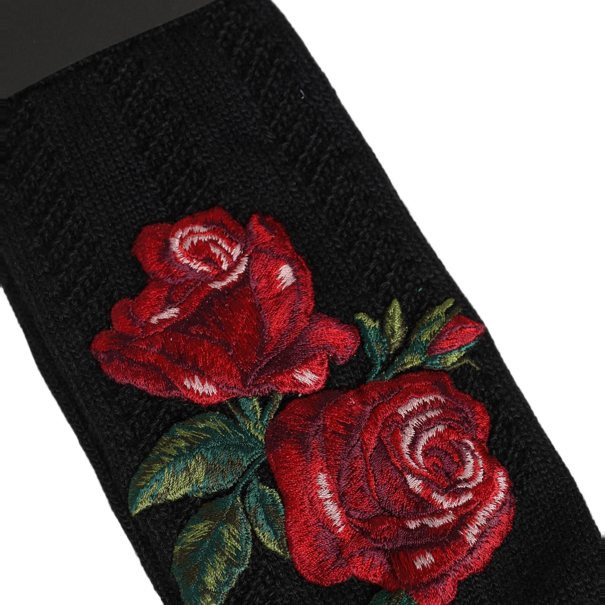 Dolce & Gabbana Black Wool Floral Over The Calf Accessory Socks