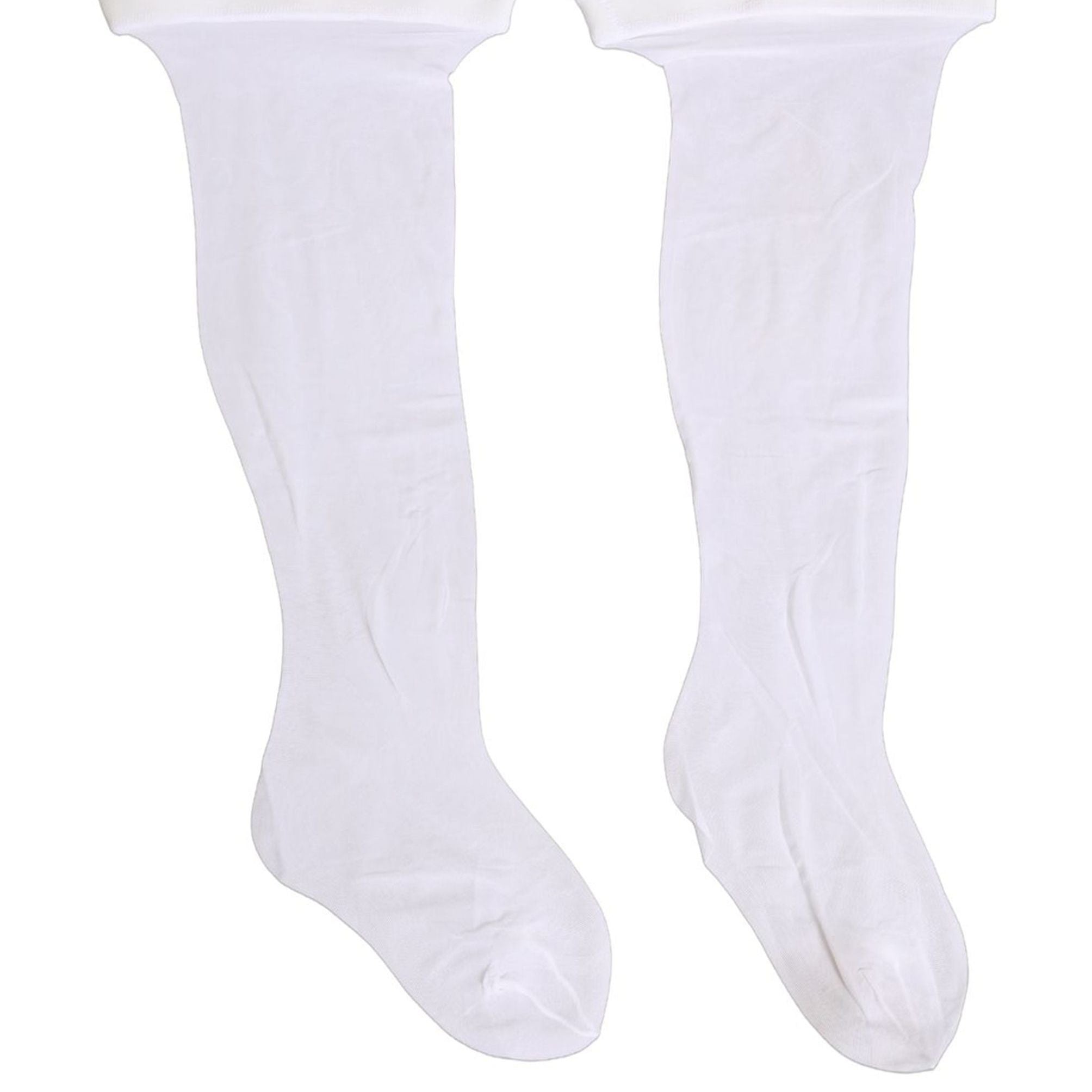 Dolce & Gabbana .White Nylon Logo Calf Long Women Accessory Socks