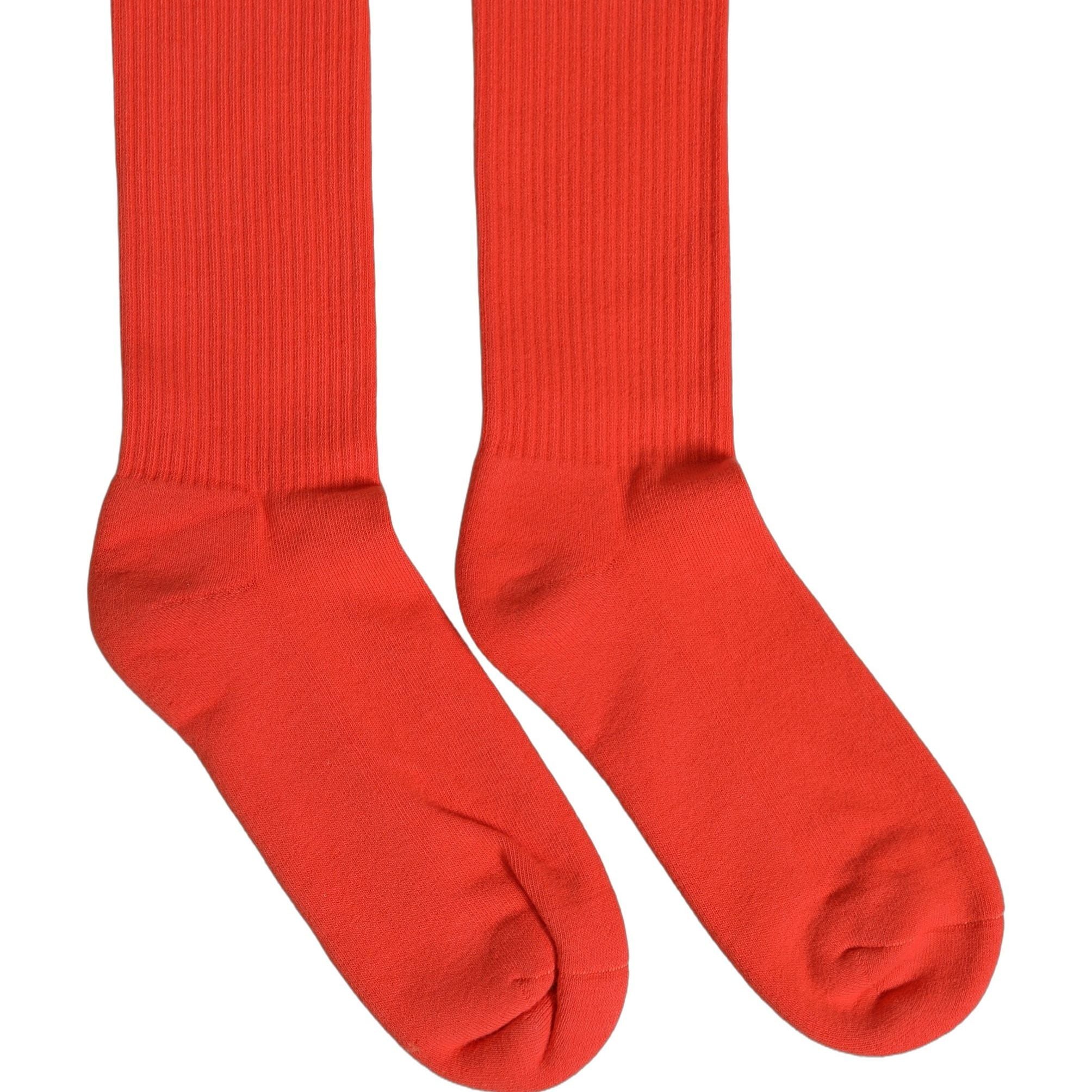 Dolce & Gabbana Red Cotton Ribbed Mid Calf Women Accessory Socks