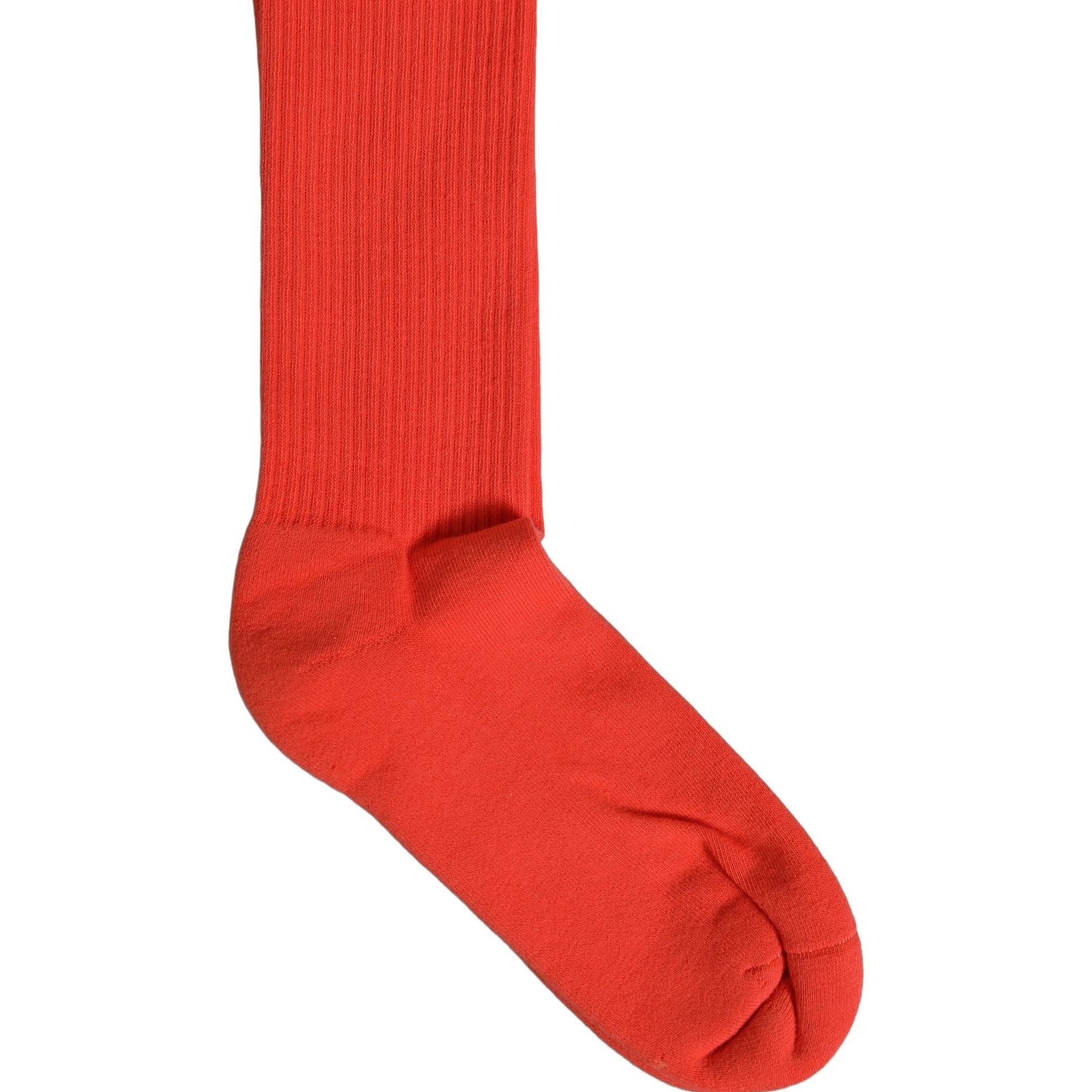 Dolce & Gabbana Red Cotton Ribbed Mid Calf Women Accessory Socks