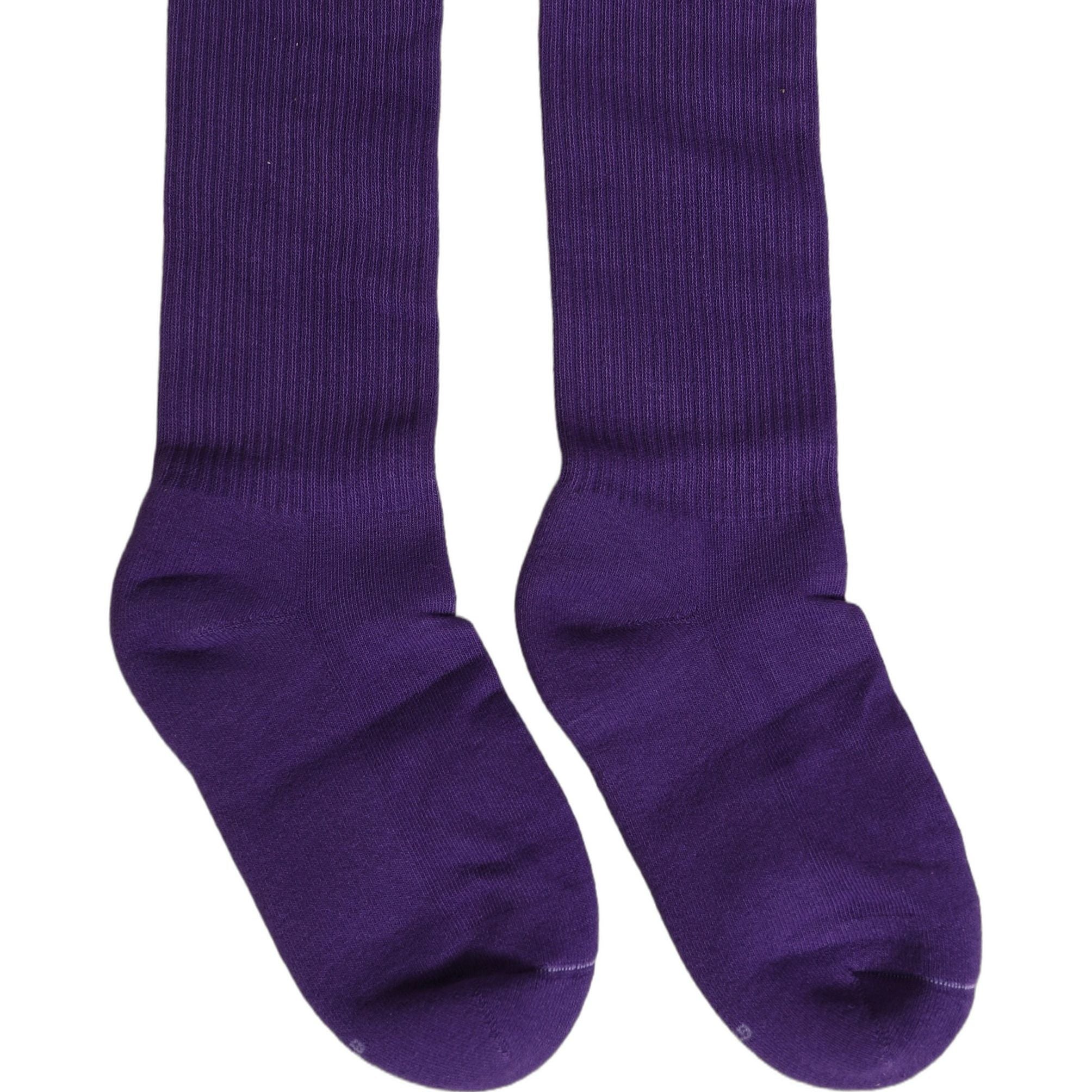 Dolce & Gabbana Violet Cotton Ribbed Mid Calf Women Accessory Socks