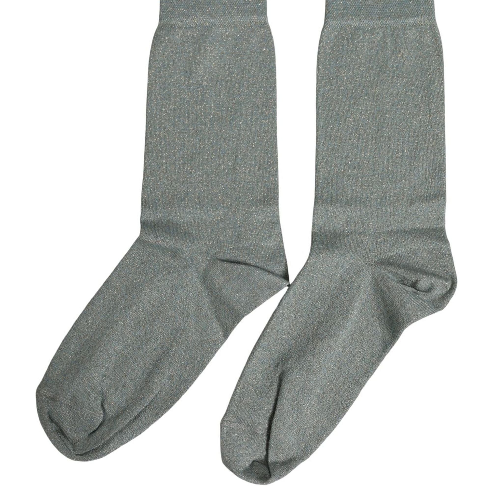 Dolce & Gabbana Gray Viscose Logo Mid Calf Accessory Socks