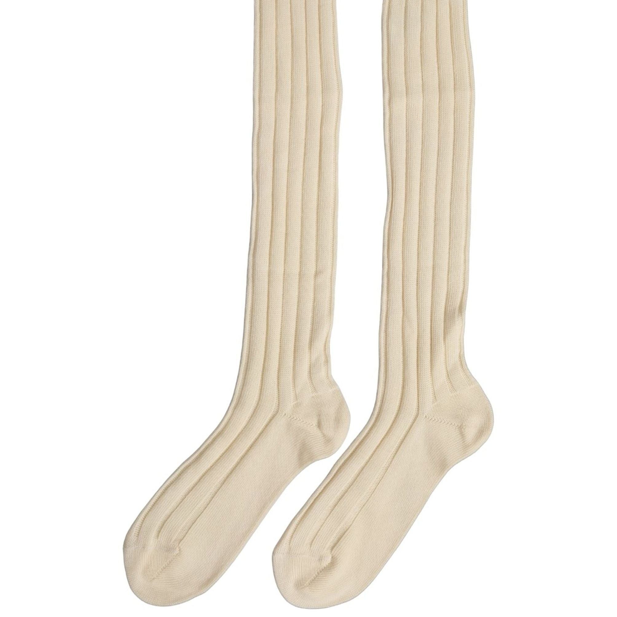 Dolce & Gabbana Beige Wool Stretch Knee High Accessory Socks