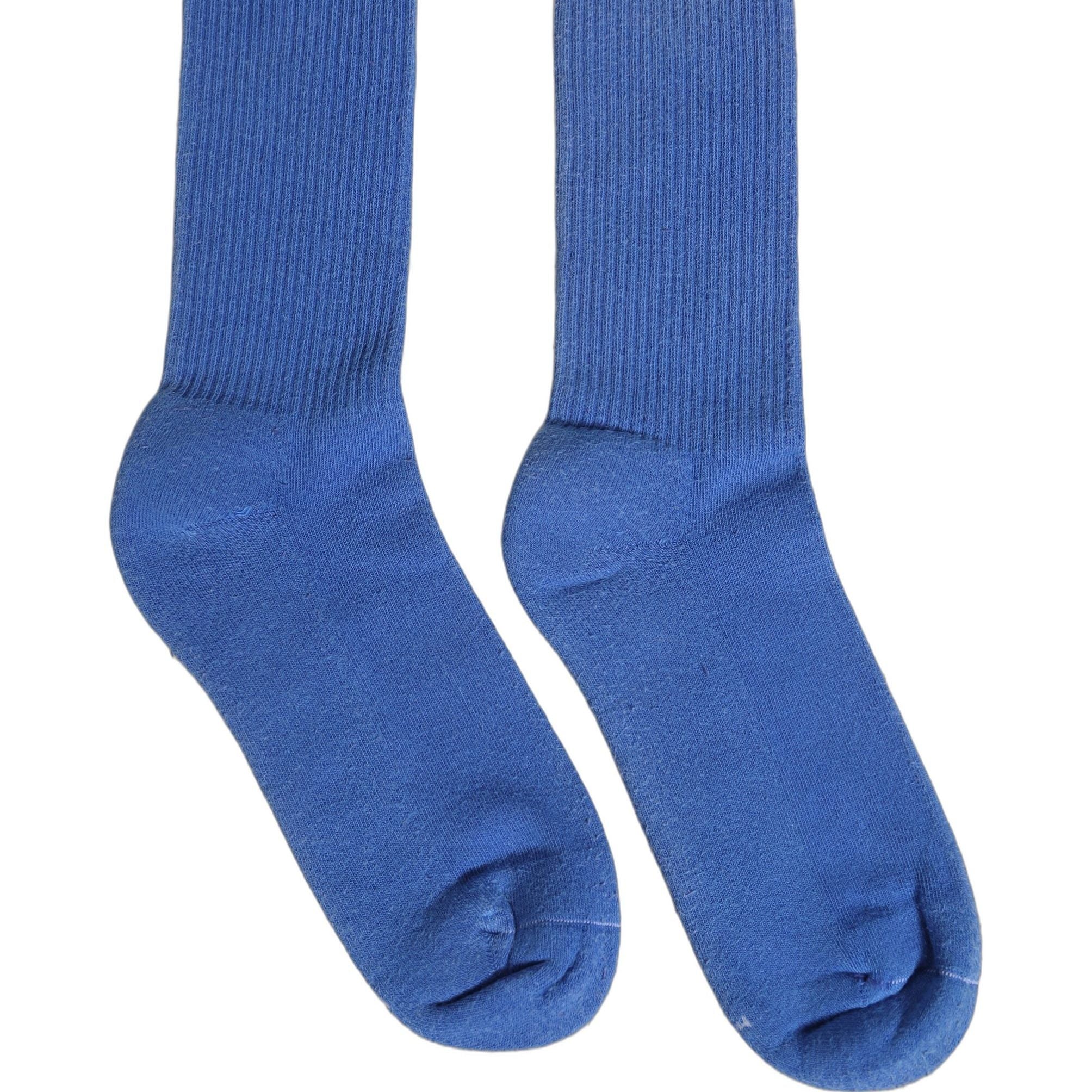 Dolce & Gabbana Blue Cotton Ribbed Mid Calf Women Accessory Socks