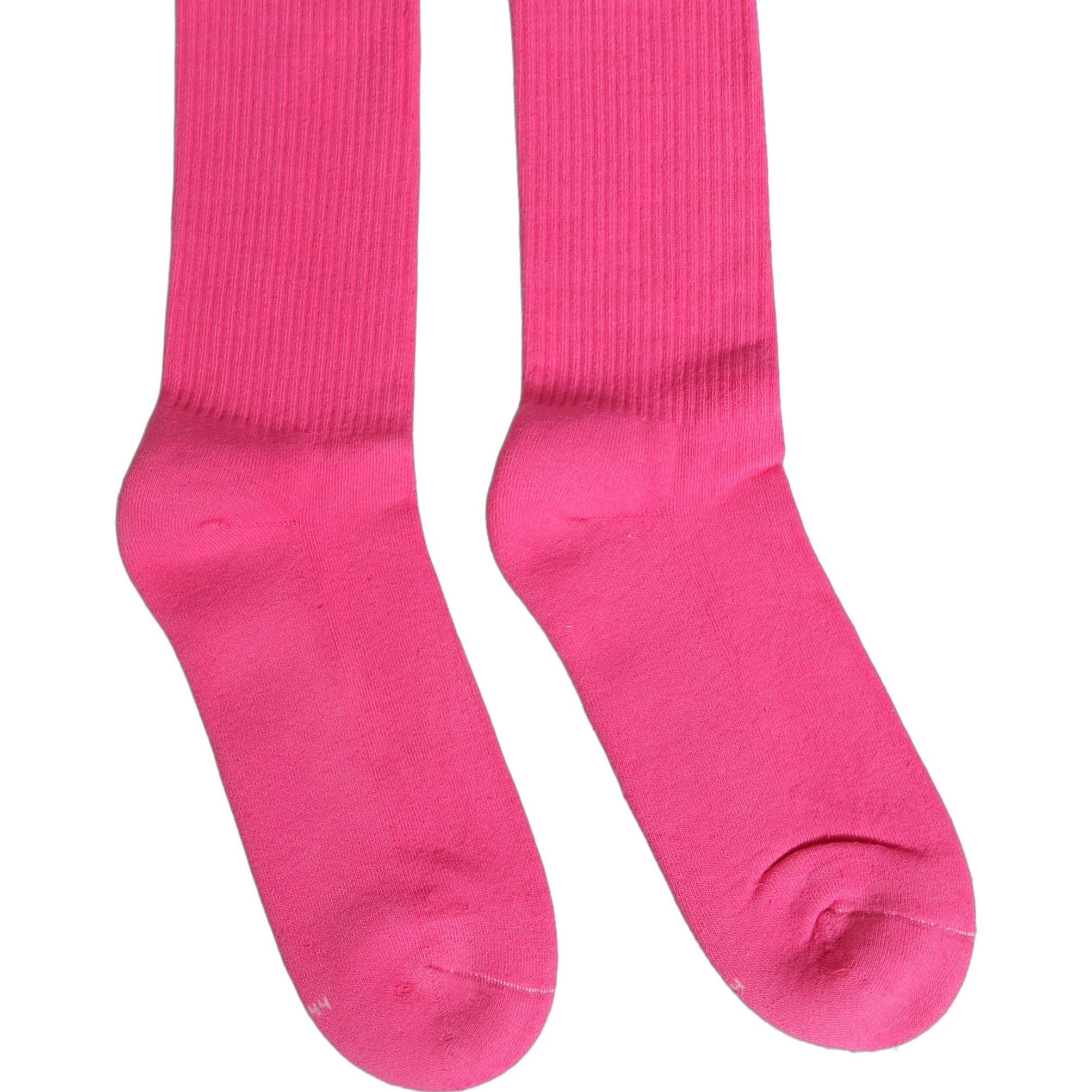 Dolce & Gabbana Pink Cotton Ribbed Mid Calf Women Accessory Socks