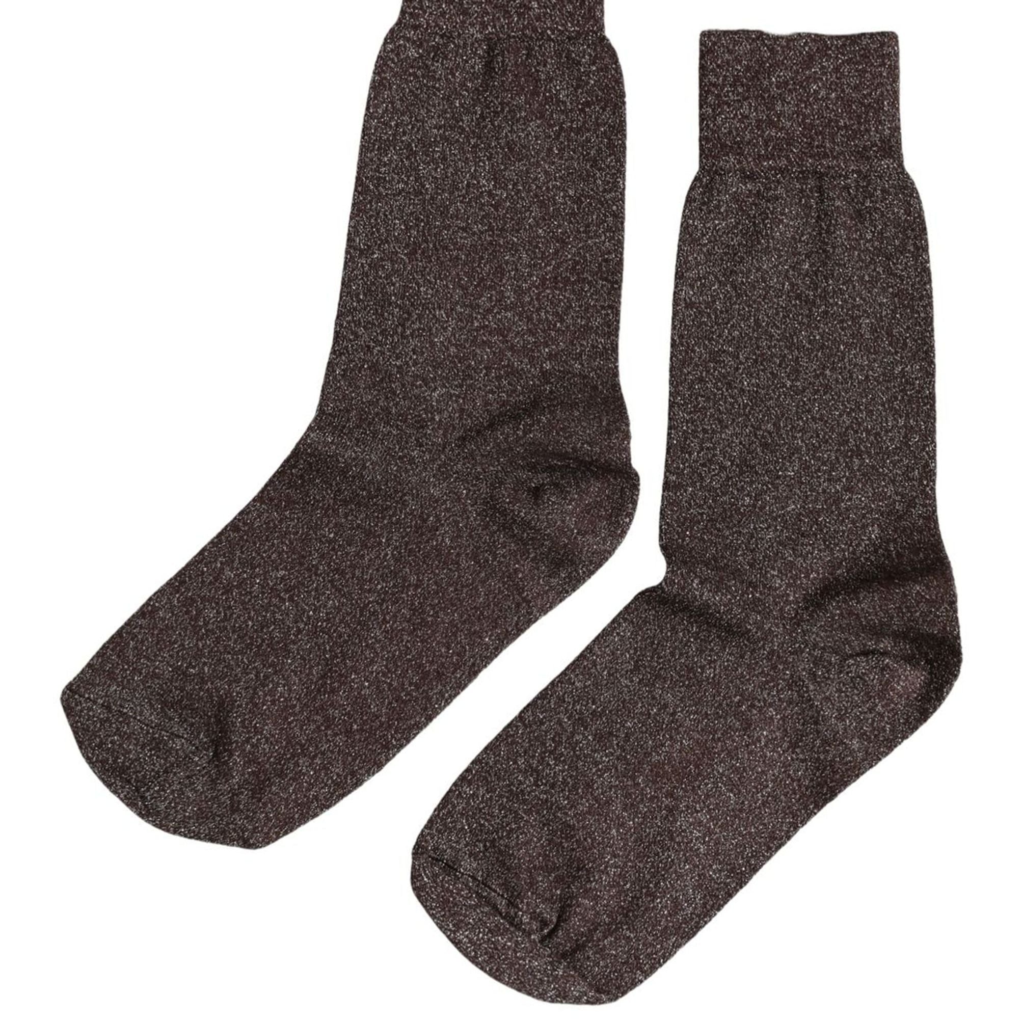 Dolce & Gabbana Dark Brown Viscose Mid Calf Accessory Socks