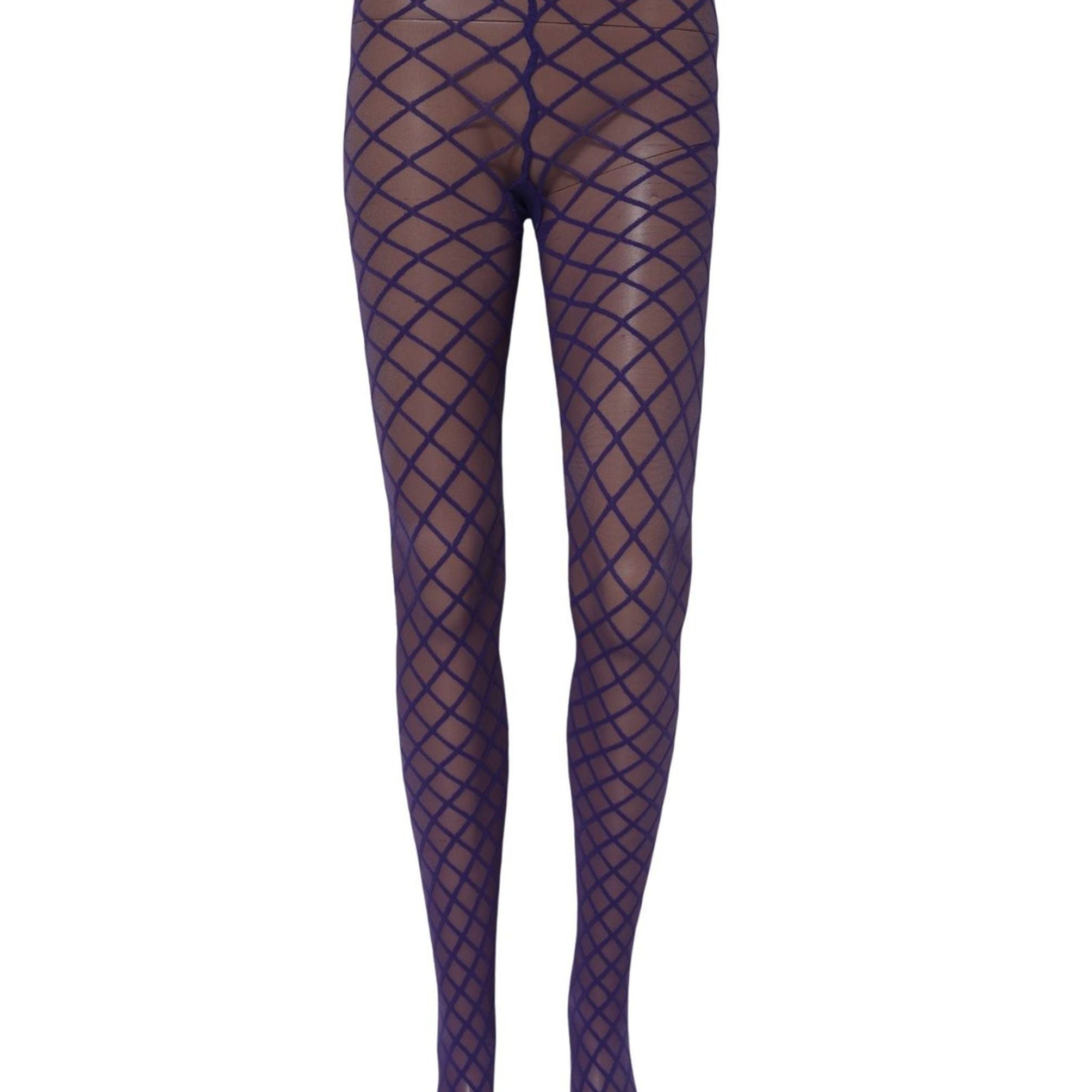 Dolce & Gabbana Purple Nylon Fishnet Pantyhose Stockings Socks
