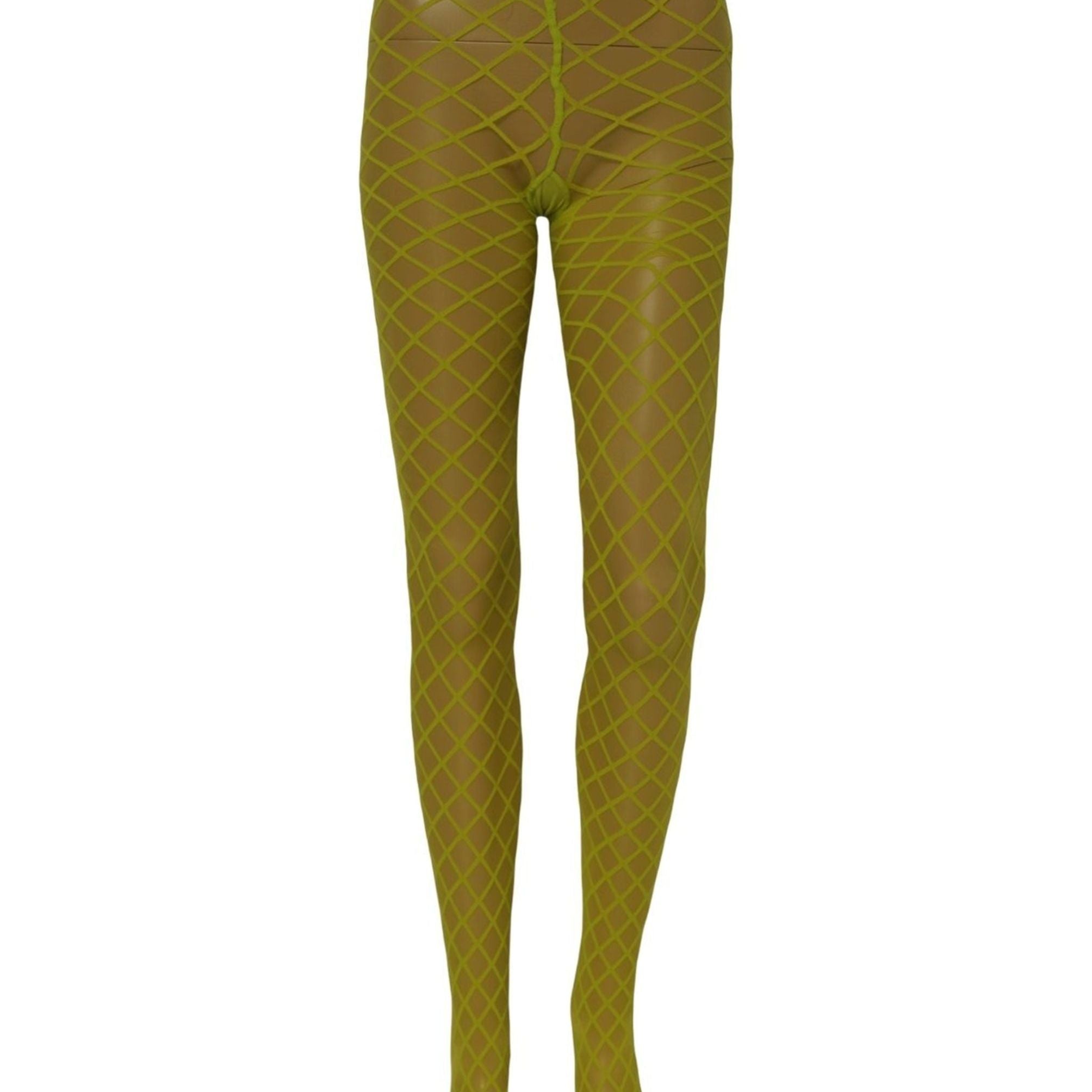 Dolce & Gabbana Green Nylon Fishnet Pantyhose Stockings Socks