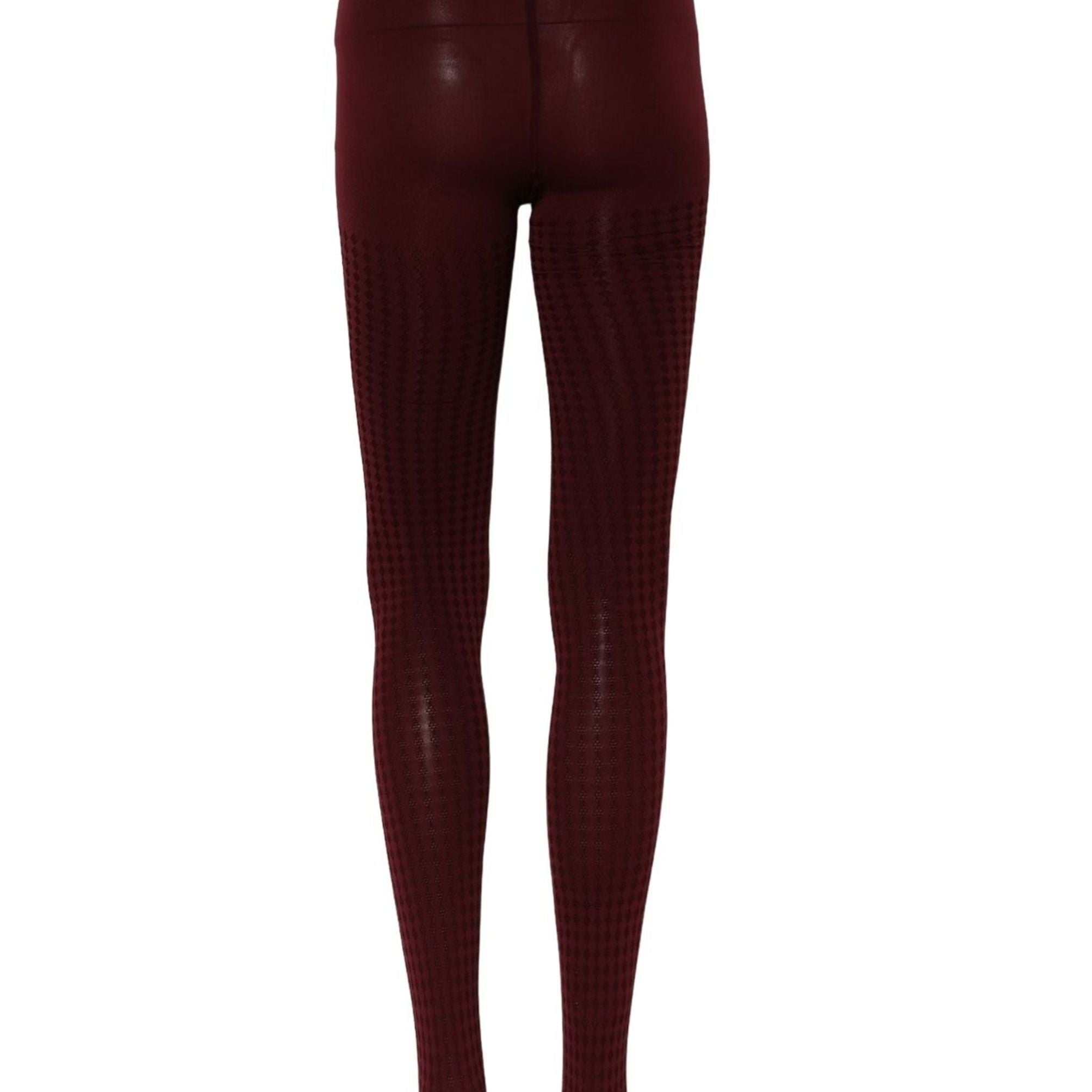 Dolce & Gabbana Burgundy Nylon Fishnet Pantyhose Stockings Socks