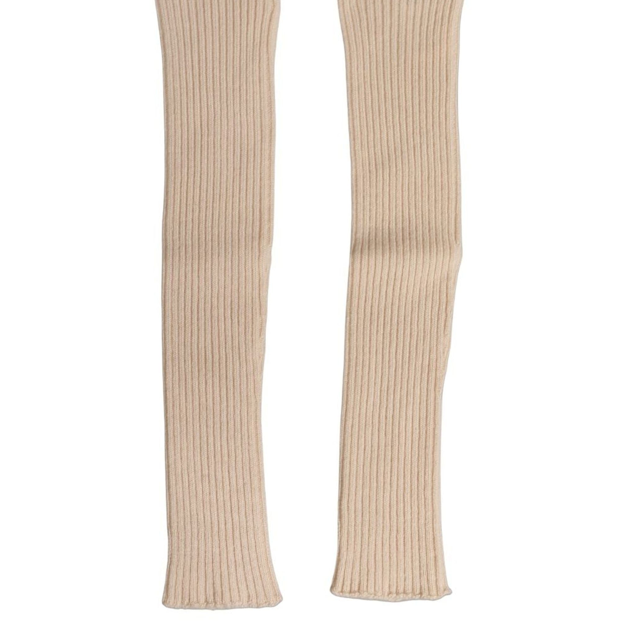 Dolce & Gabbana Camel Brown Cashmere Knit Arm Warmer Gloves