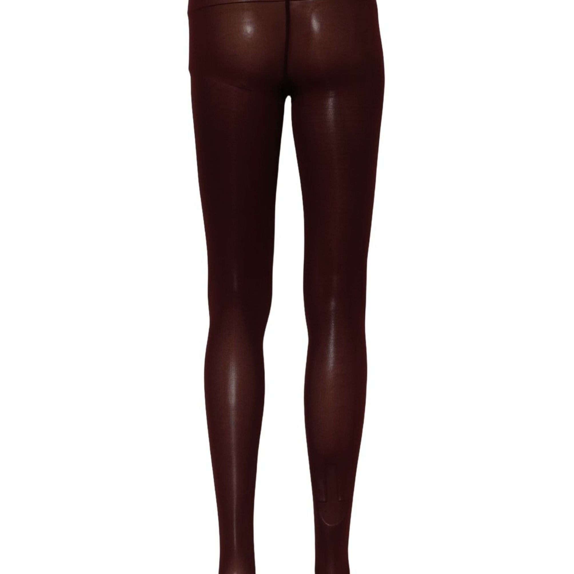 Dolce & Gabbana Maroon Nylon Tights Stocking Pantyhose Socks