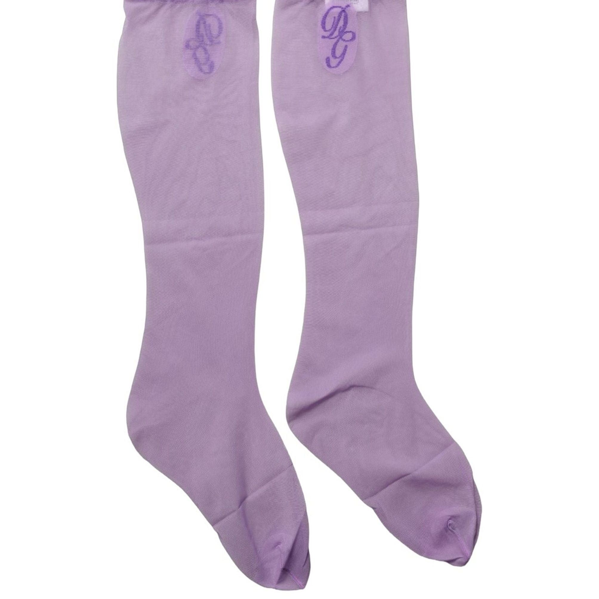 Dolce & Gabbana Purple Knee High Sheer Nylon Accessory Socks
