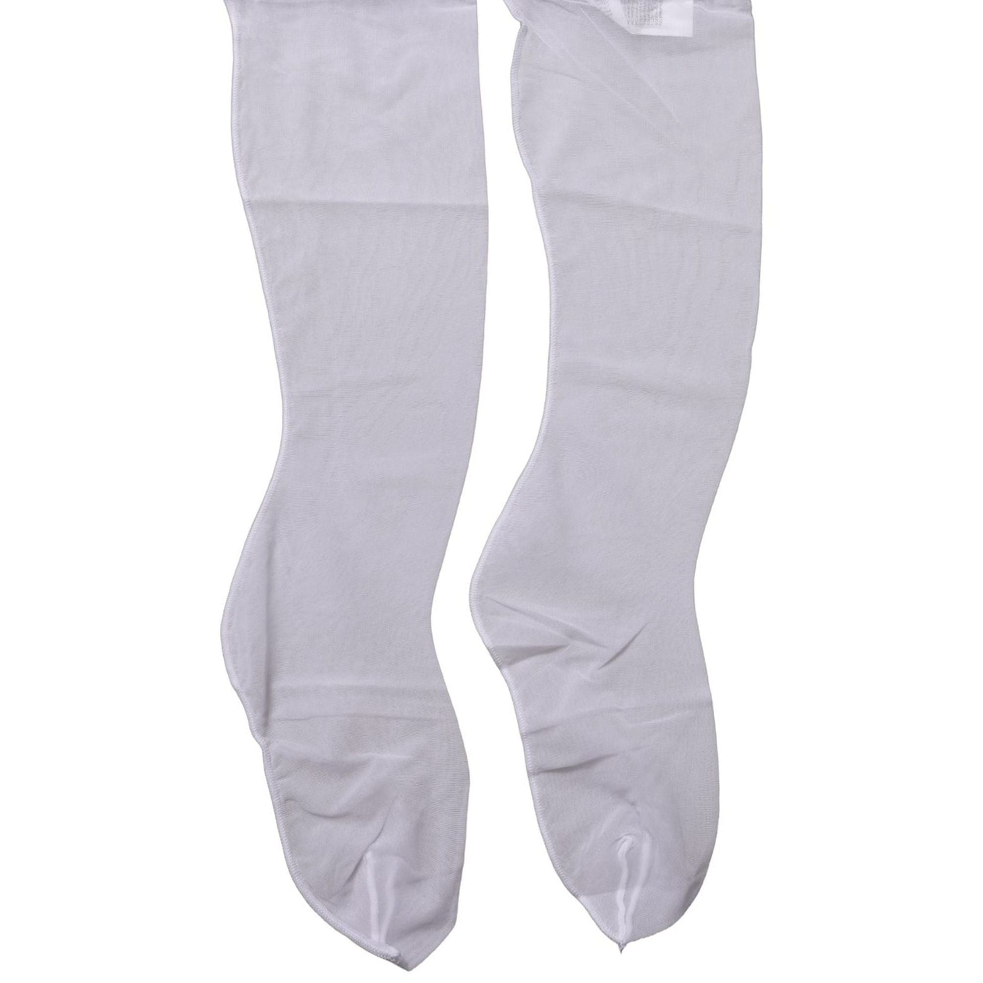 Dolce & Gabbana White Knee High Sheer Nylon Accessory Socks