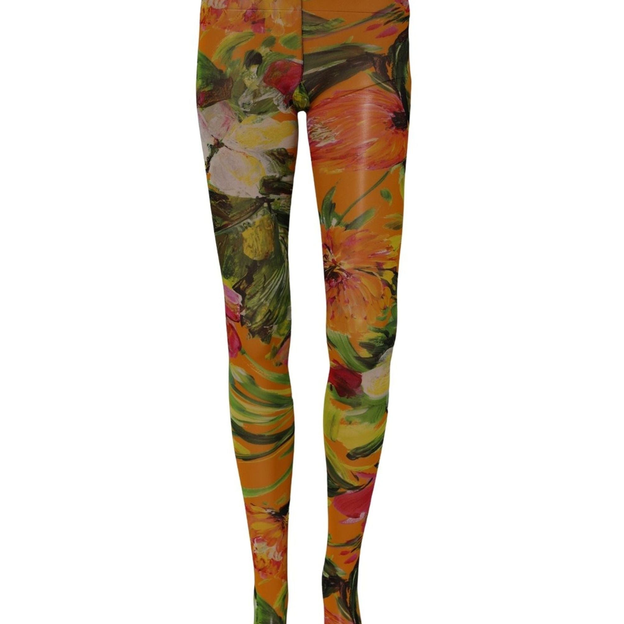 Dolce & Gabbana Floral Nylon Tights Stockings Multicolor Socks