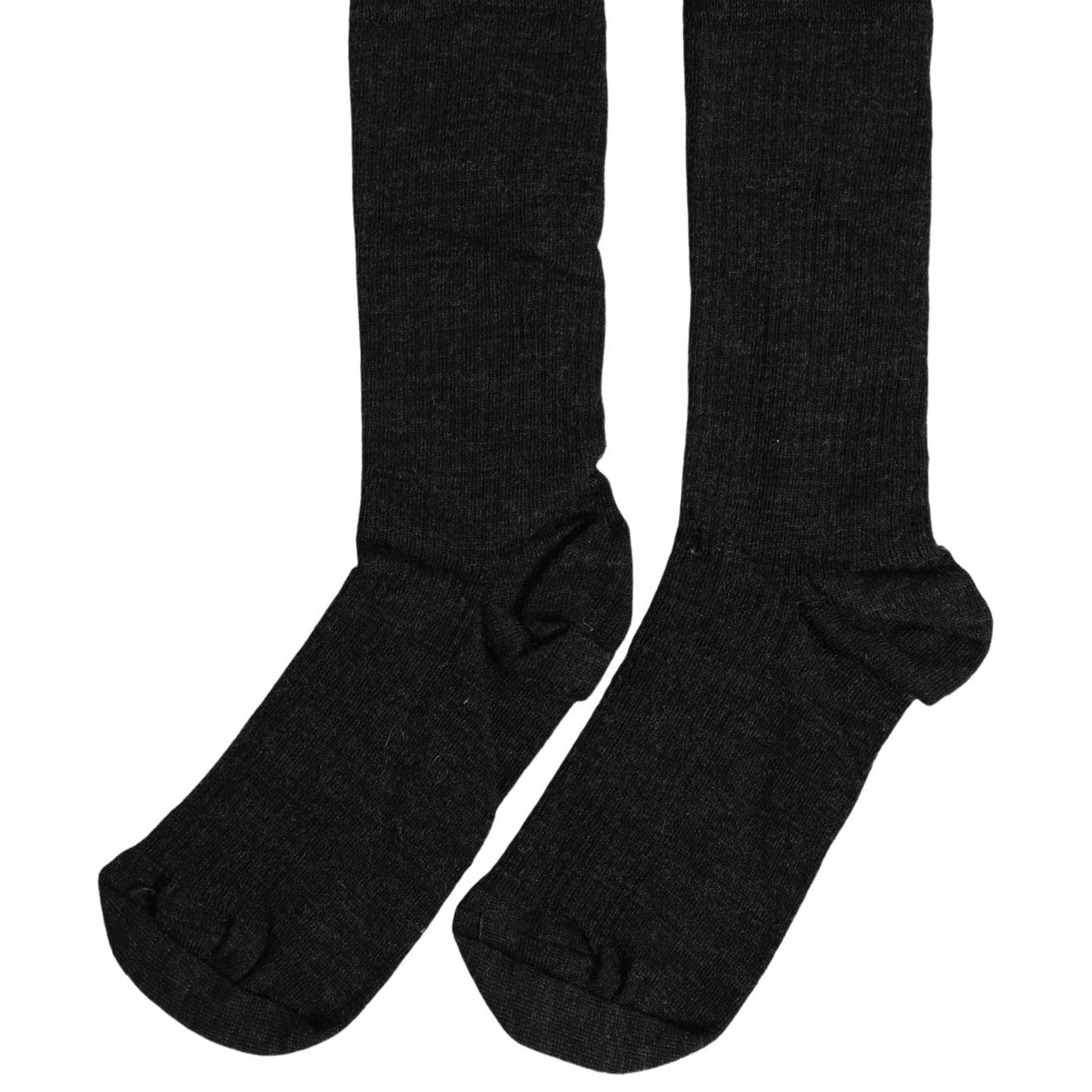 Dolce & Gabbana Black Wool DG Logo Mid Calf Accessory Socks