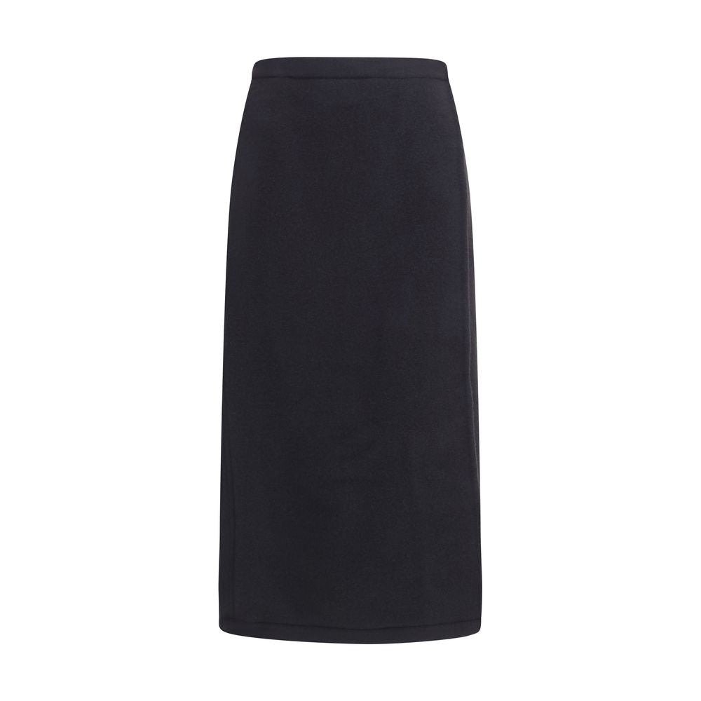 RIER Black Wool Oves Aries Midi Skirt