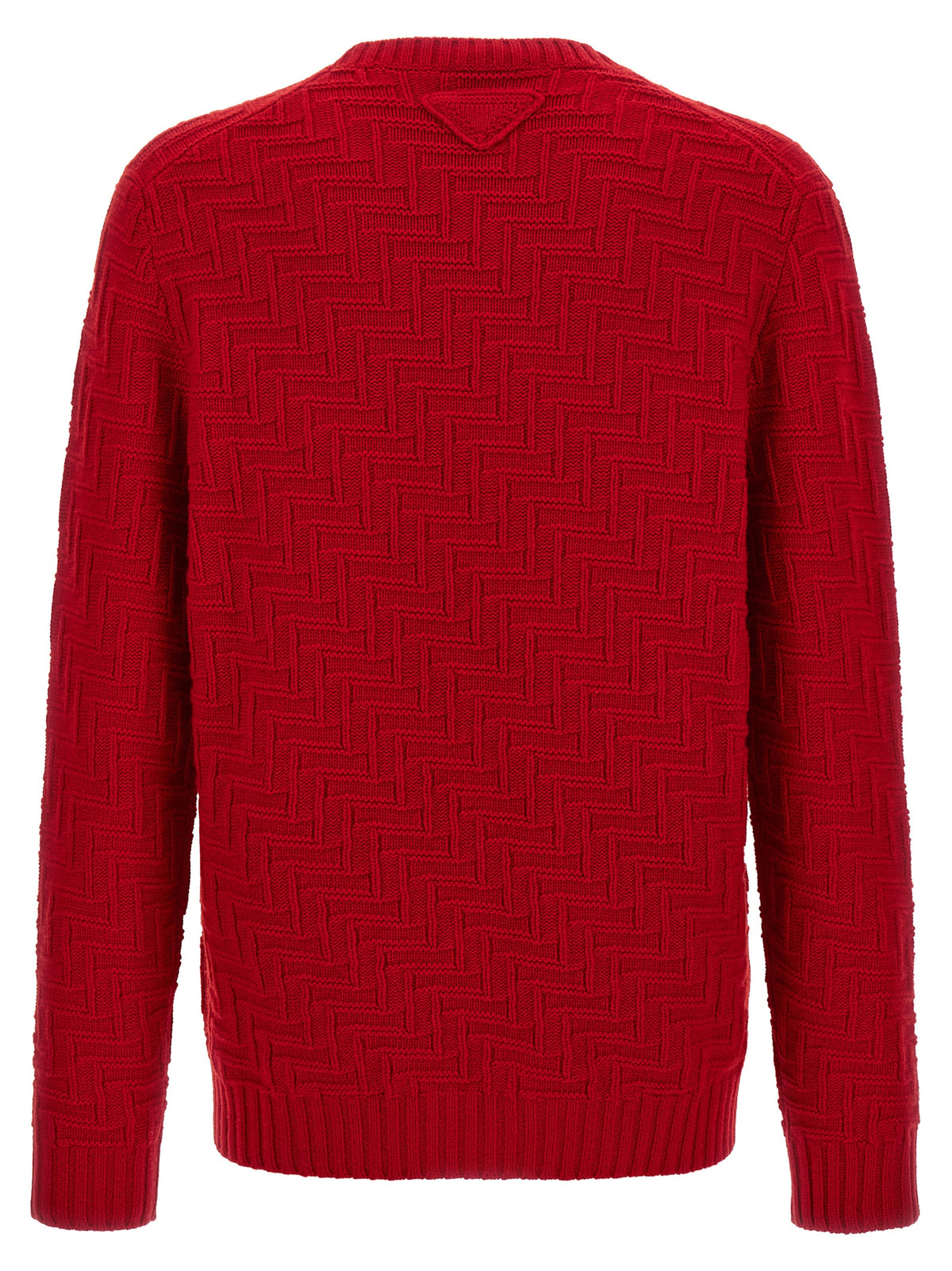 Prada Red Virgin Wool Cardigan