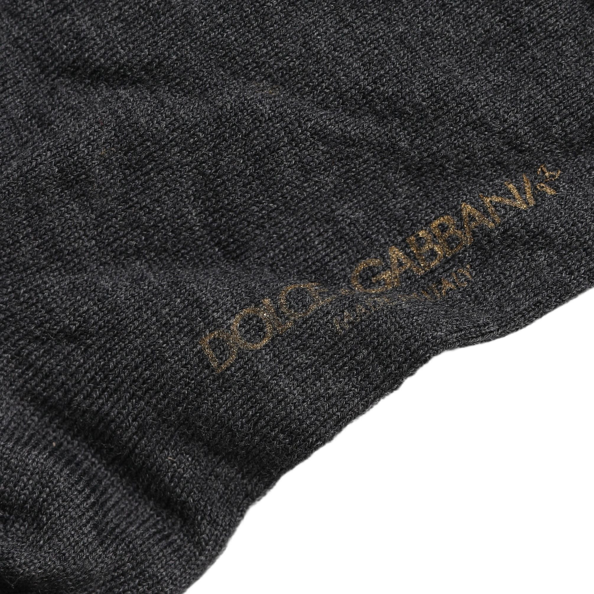 Dolce & Gabbana Dark Gray Wool Over The Calf Knee High Accessory Socks