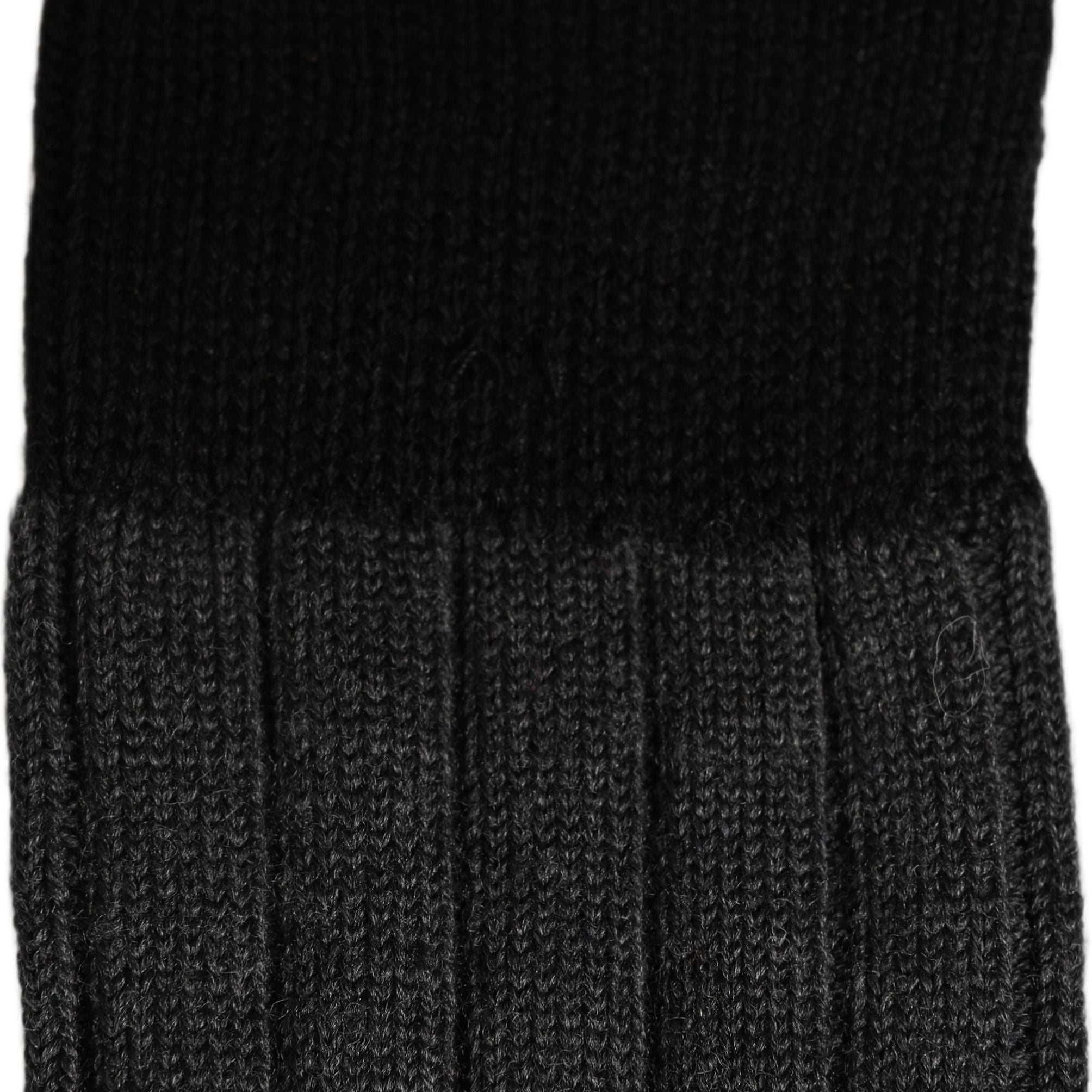 Dolce & Gabbana Dark Gray Wool Logo Calf Long Ribbed Accessory Socks