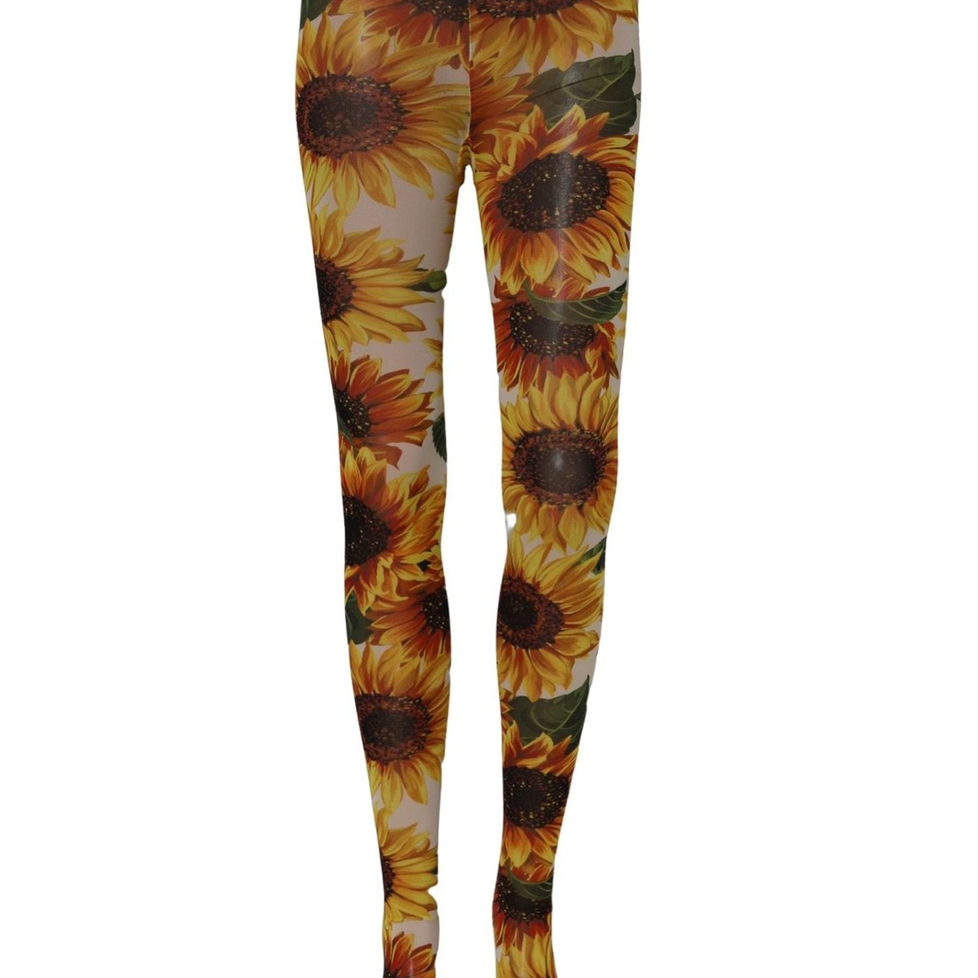 Dolce & Gabbana Multicolor Floral Nylon Tights Stockings Socks